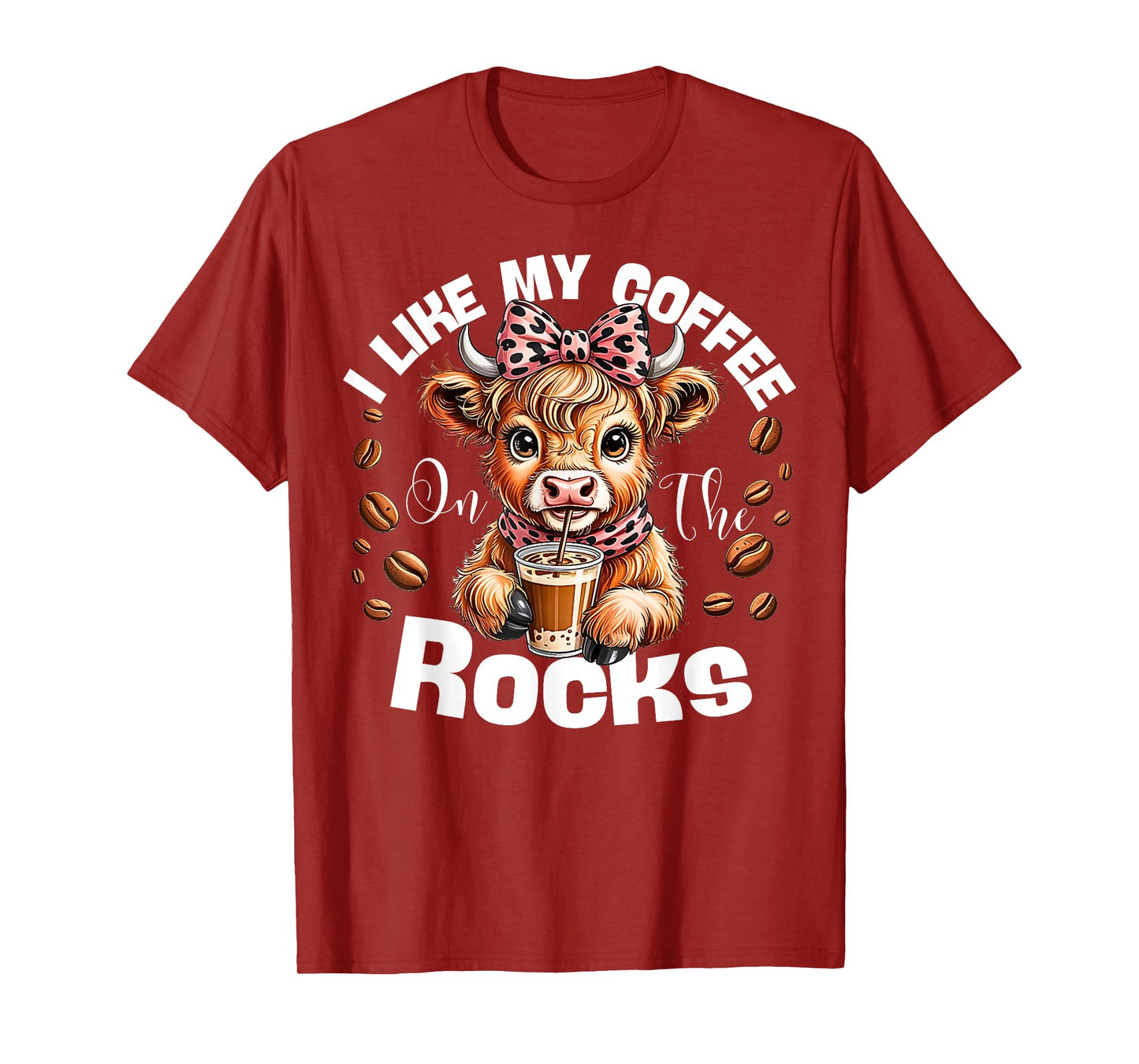 Funny Highland Cow I Like My Coffee Quote Humor Caffeine T-Shirt