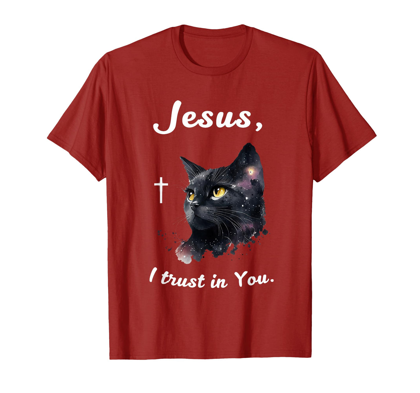 Jesus I Trust in You Christian Faith Cat Lover T-Shirt