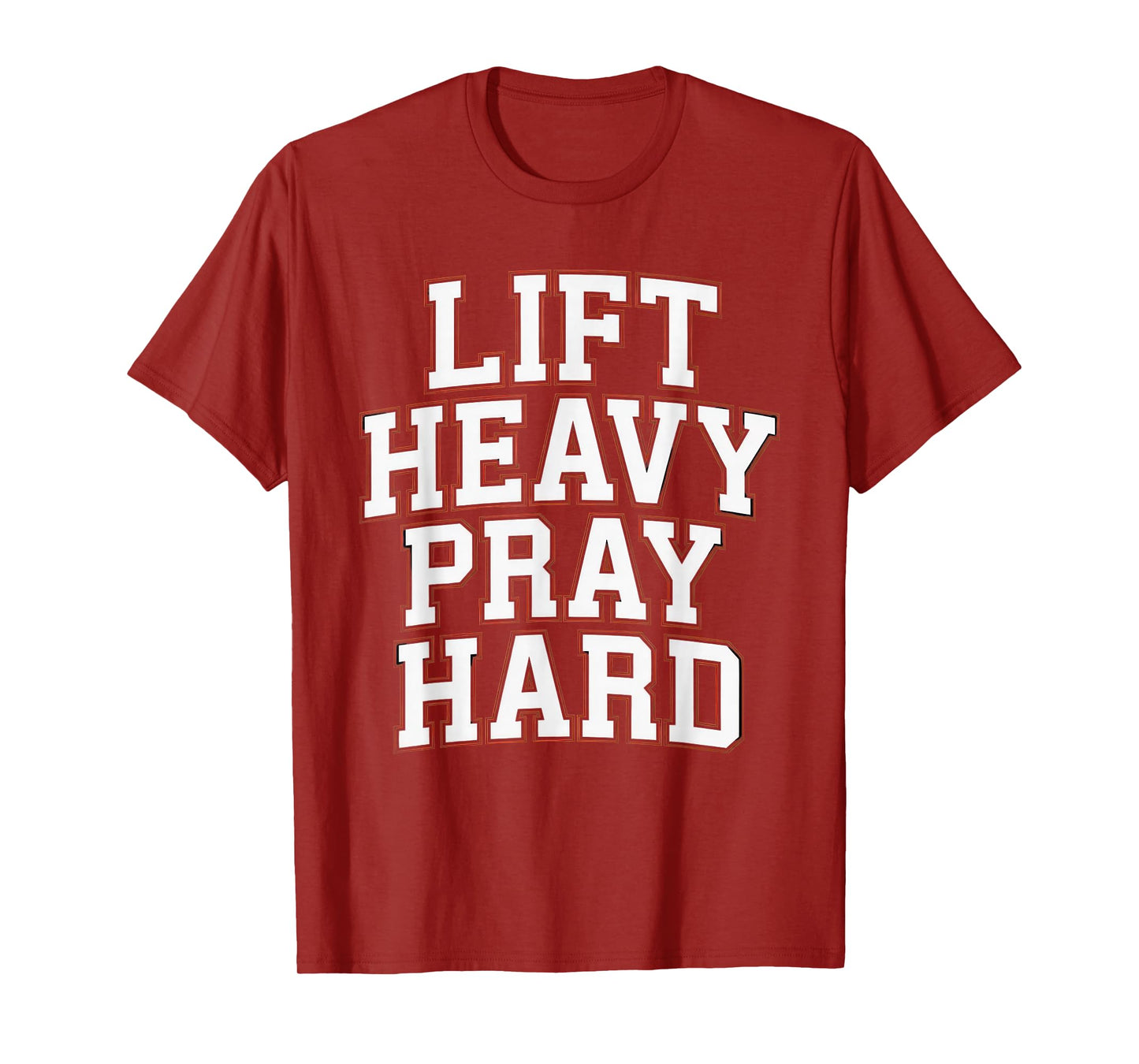 Lift Heavy Pray Hard Tshirt Gym Christian Gift Jesus Faith T-Shirt