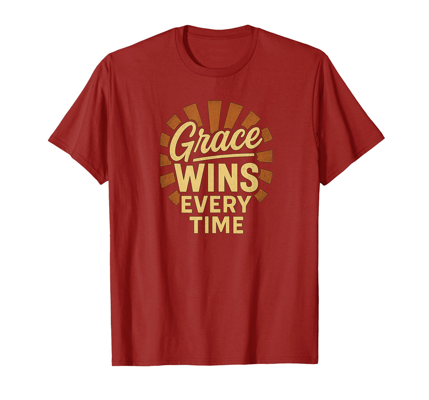 Grace Wins Every Time Retro Grunge Design T-Shirt