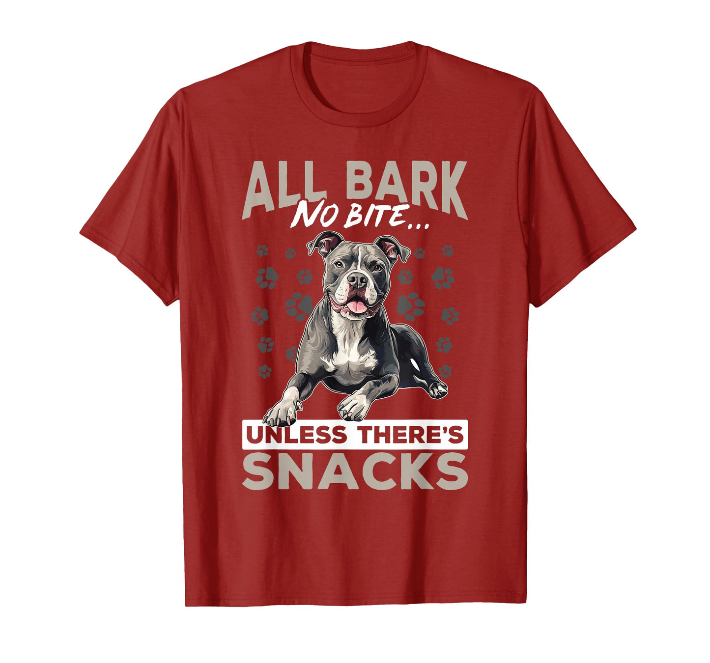 Pitbull Terrier Dog Breed All bark, no bite... unless Men Women Kids T-Shirt