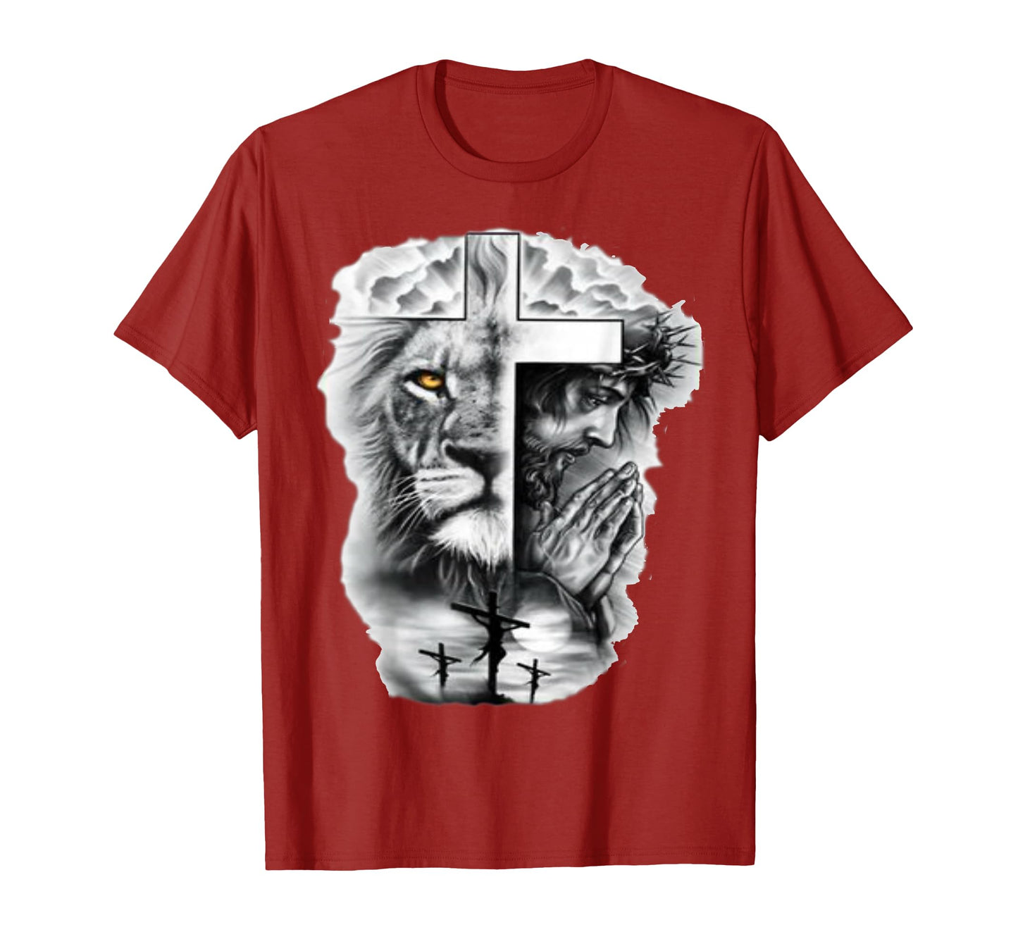 Lion of Judah and Jesus Prayer Christian T-Shirt T-Shirt