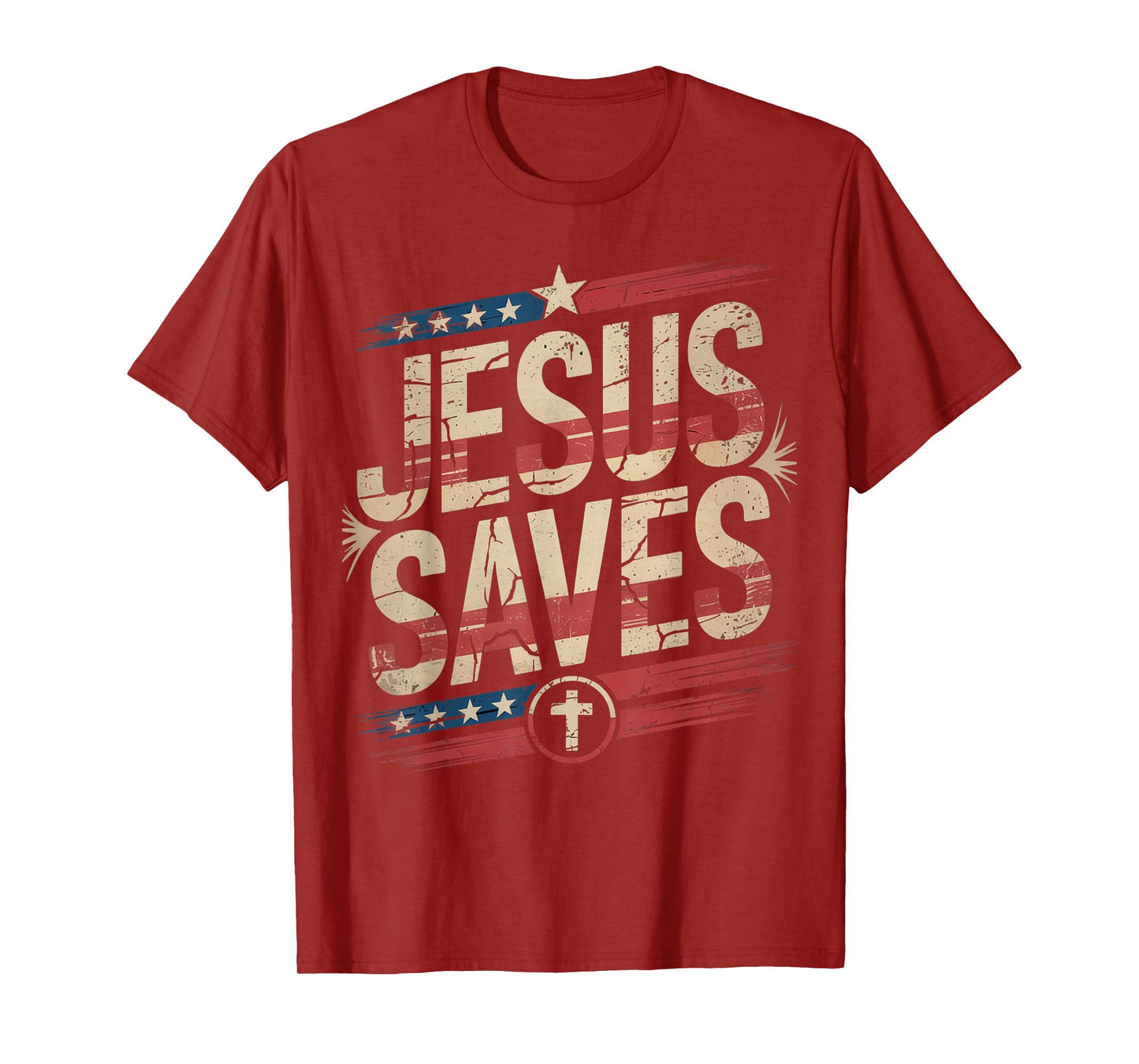 Jesus Saves Cross Christian Religious Faith Mens T-Shirt