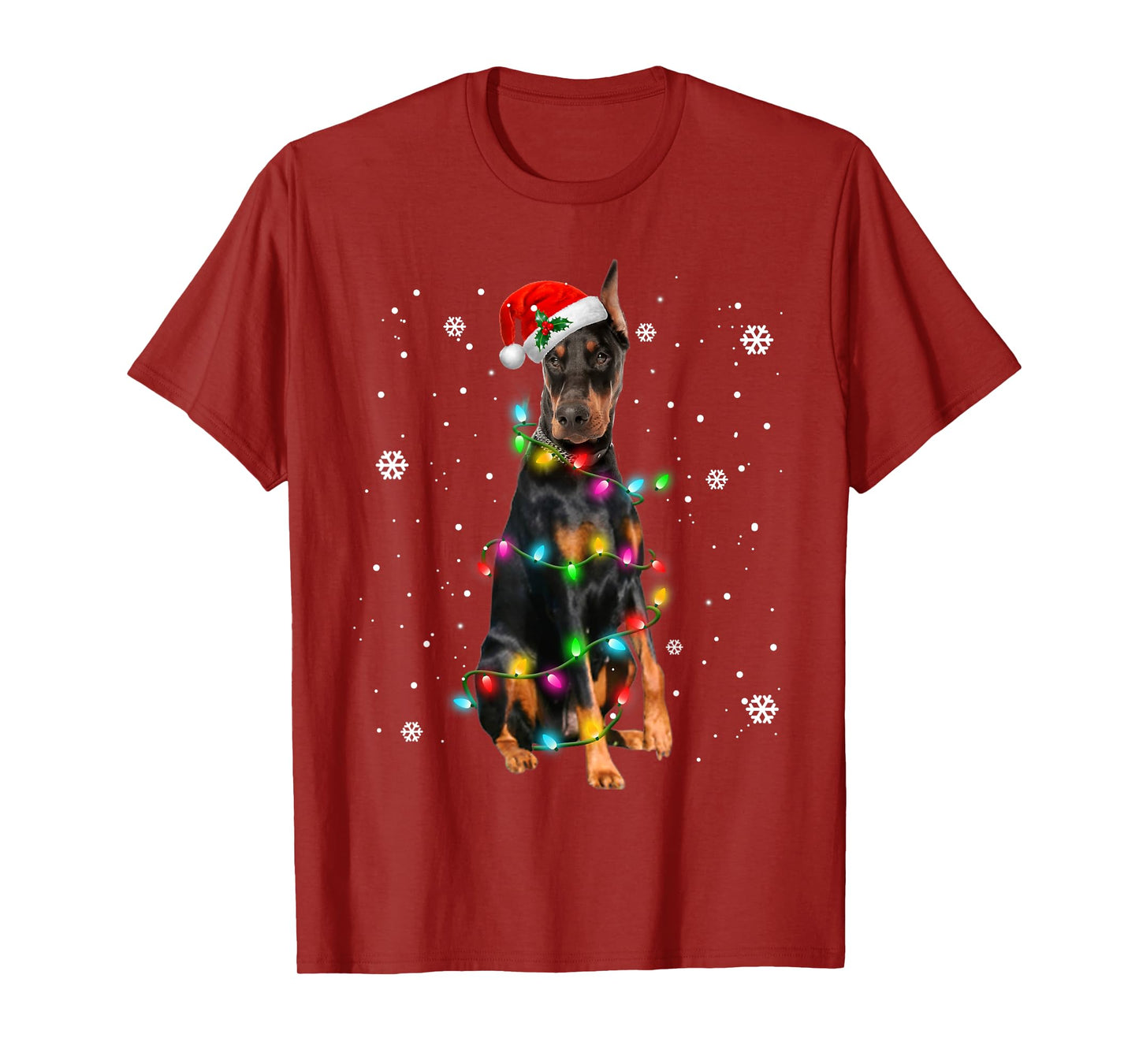 Doberman Pinscher Dogs Tree Christmas Sweater Xmas Pet Dog T-Shirt