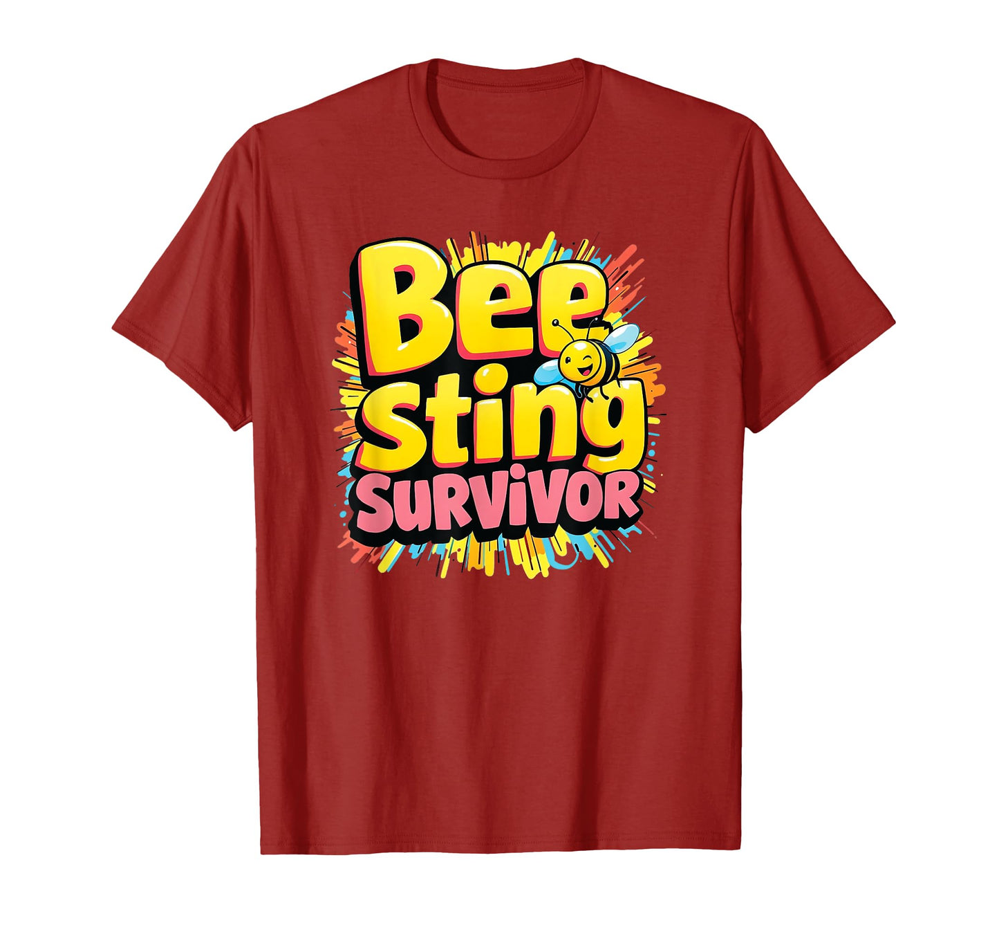Bee Sting Survivor - I Survived Bee Sting Funny Beekeeper T-Shirt