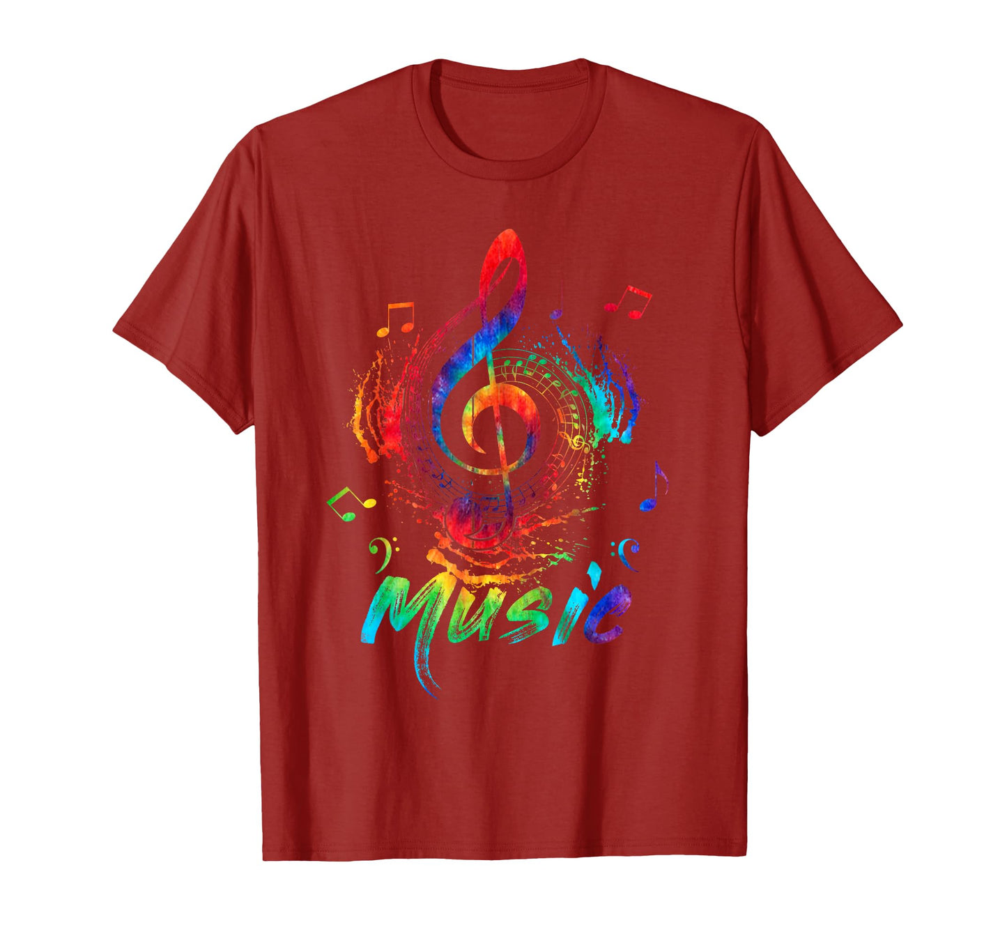 Tie Dye Music Treble Clef Musical Instrument Note Gifts T-Shirt
