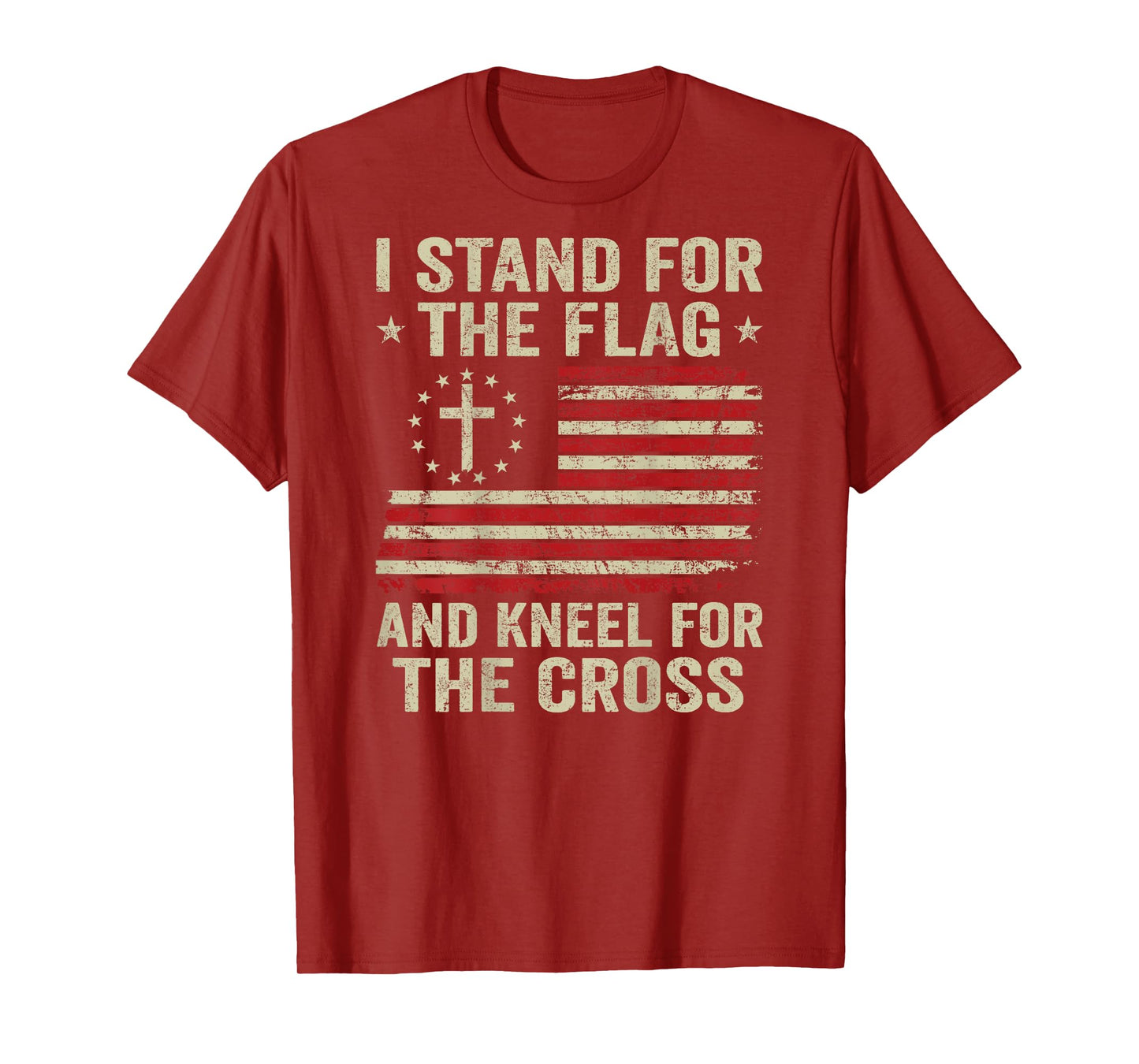 I Stand For The Flag And Kneel For The Cross (ON BACK) T-Shirt