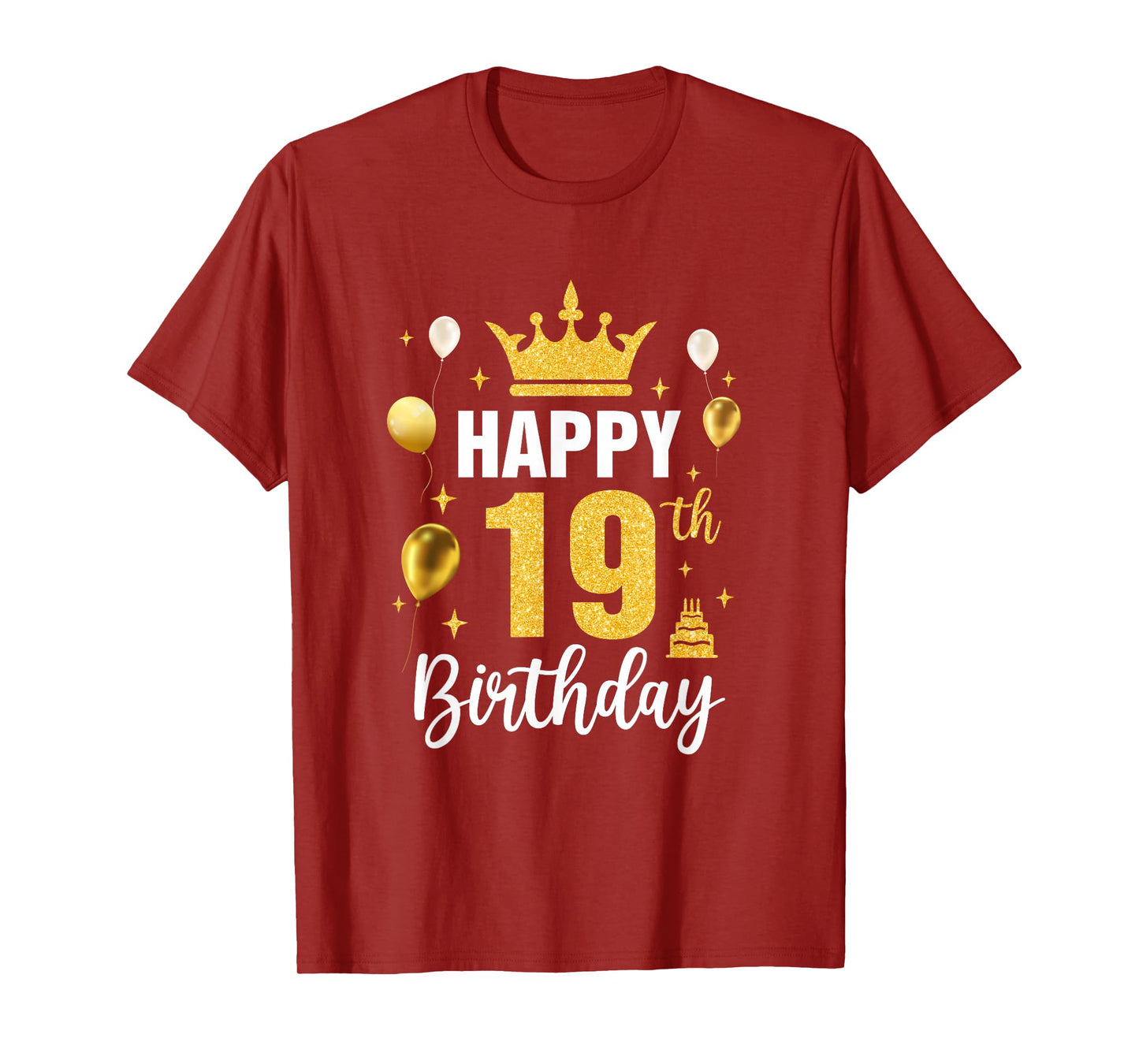 Happy 19Th Birthday Idea For 19 Years Old Man And Woman T-Shirt