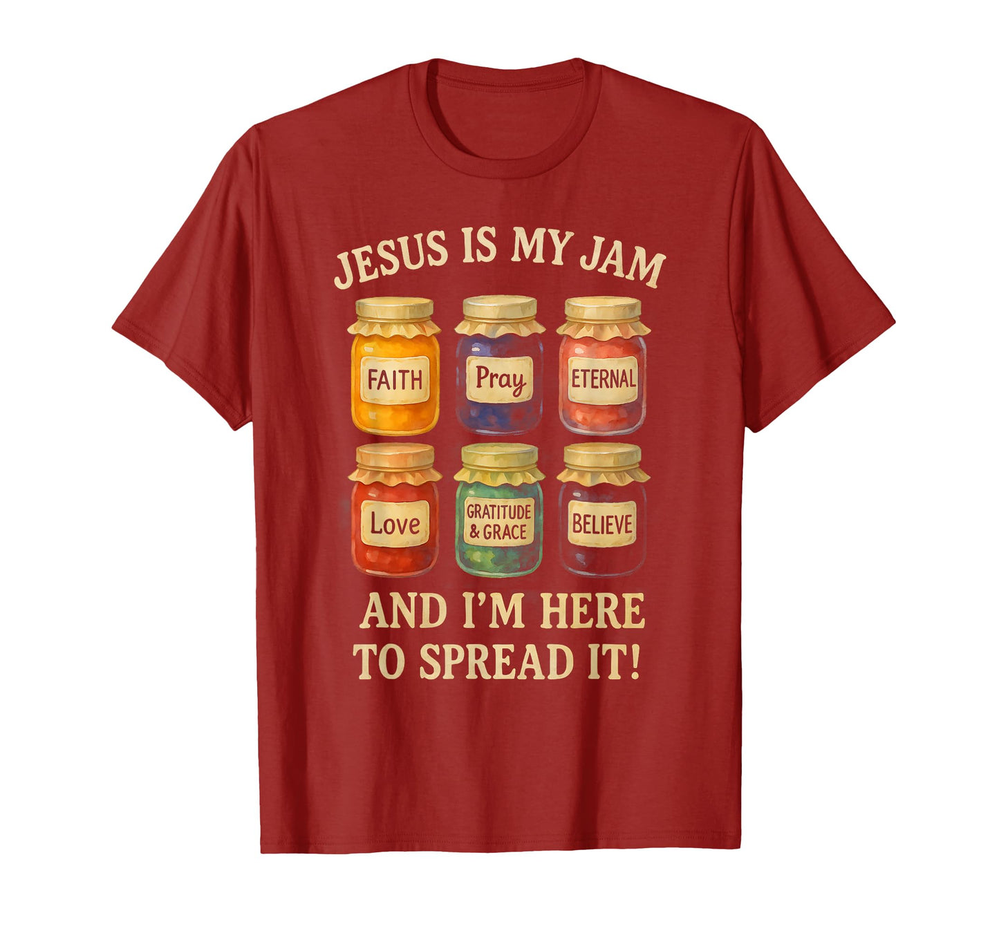 Jesus Is My Jam Christian Faith Religious Bible Verse God T-Shirt
