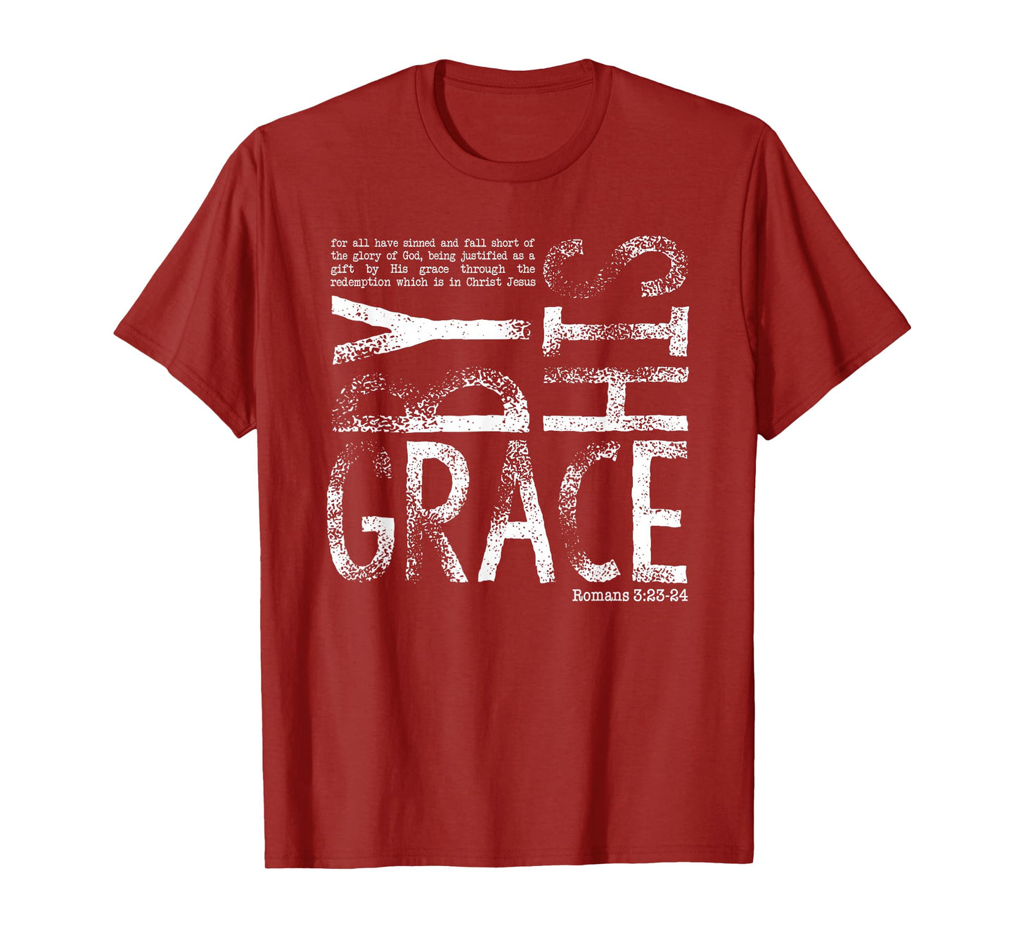 By His Grace, Saved By His Amazing Grace, Christian T-Shirt