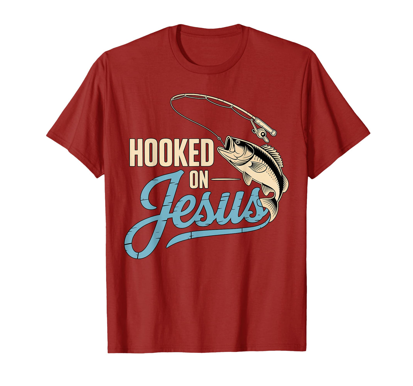 Hooked On Jesus Christian Fishing T-Shirt