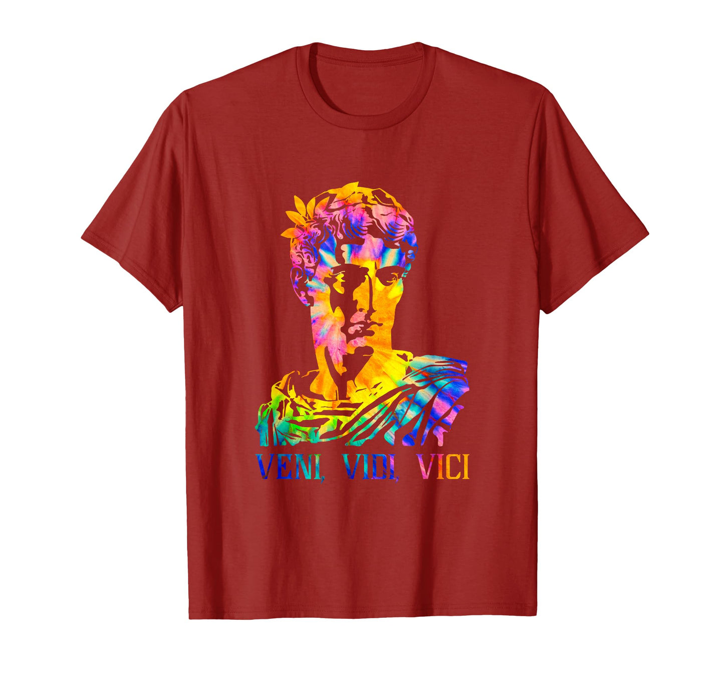Julius Caesar Portrait With Tie Dye Pattern Veni Vidi Vici T-Shirt