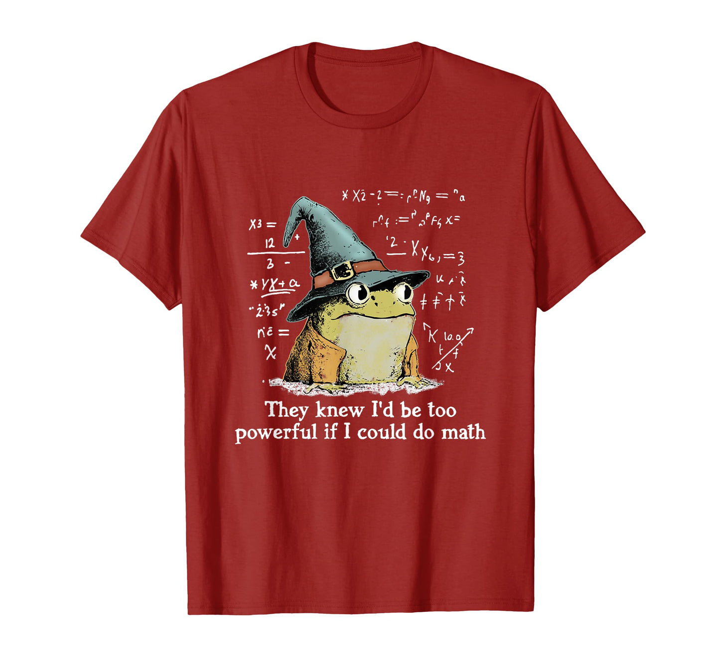 They Knew I'd Be Too Powerful If I Could Do Math, Funny Frog T-Shirt