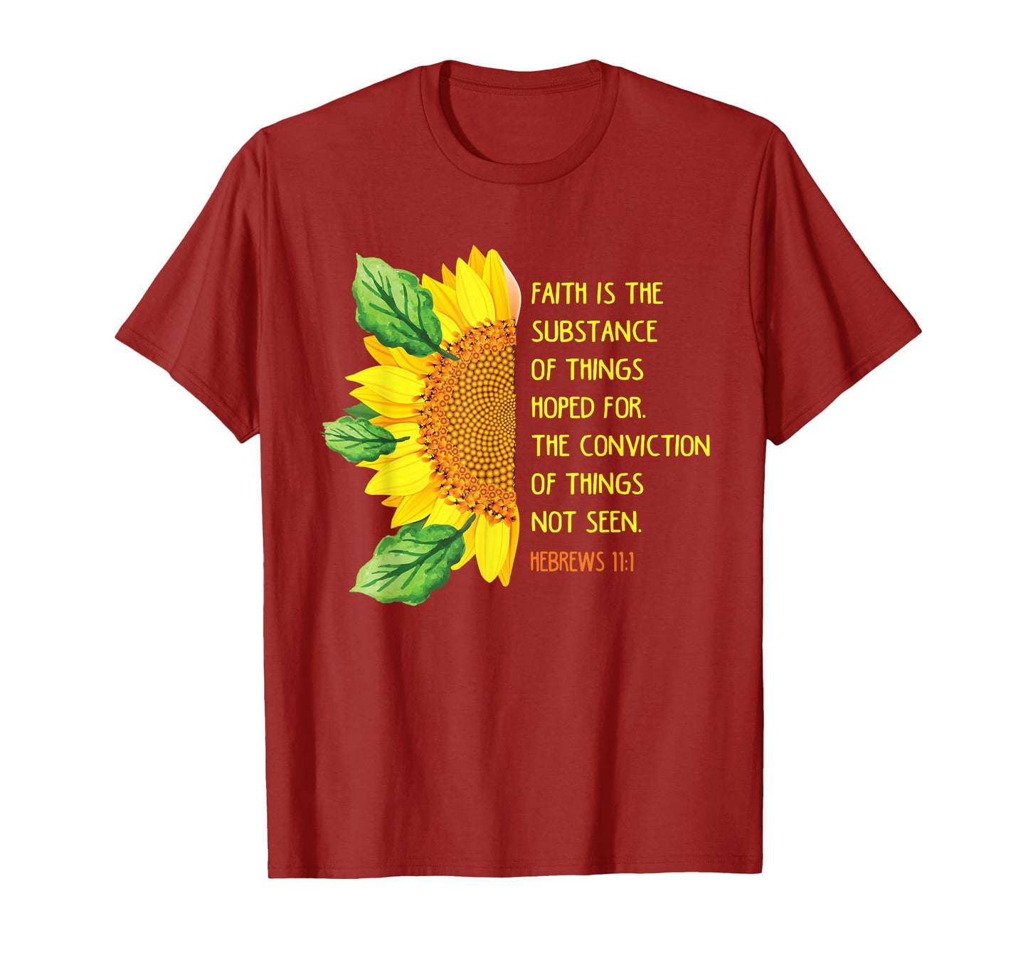 Hebrews 11:1 Christian Bible Verse Religious T-Shirt