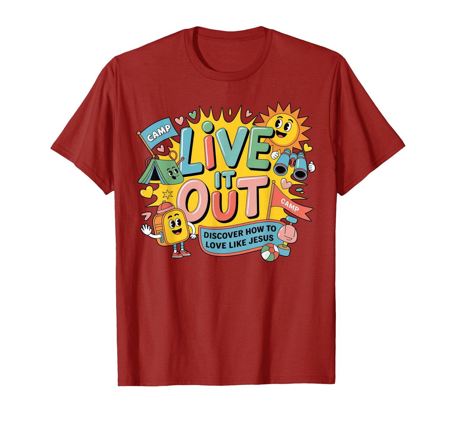 Live It Out Bible School Vbs 2025 Christian Youth Camp Jesus T-Shirt