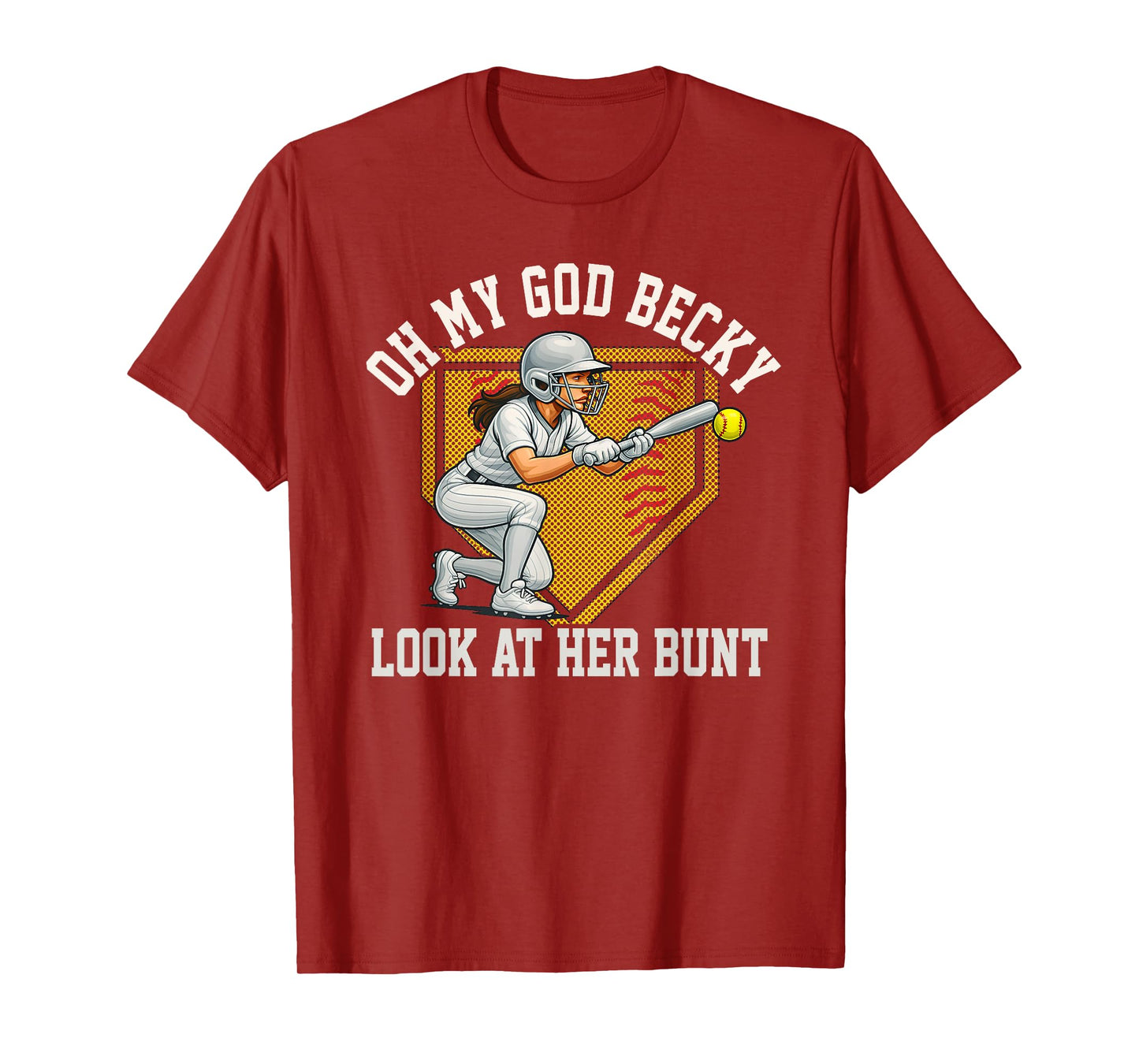Female Softball Player Bunting Look At Her Bunt Joke T-Shirt