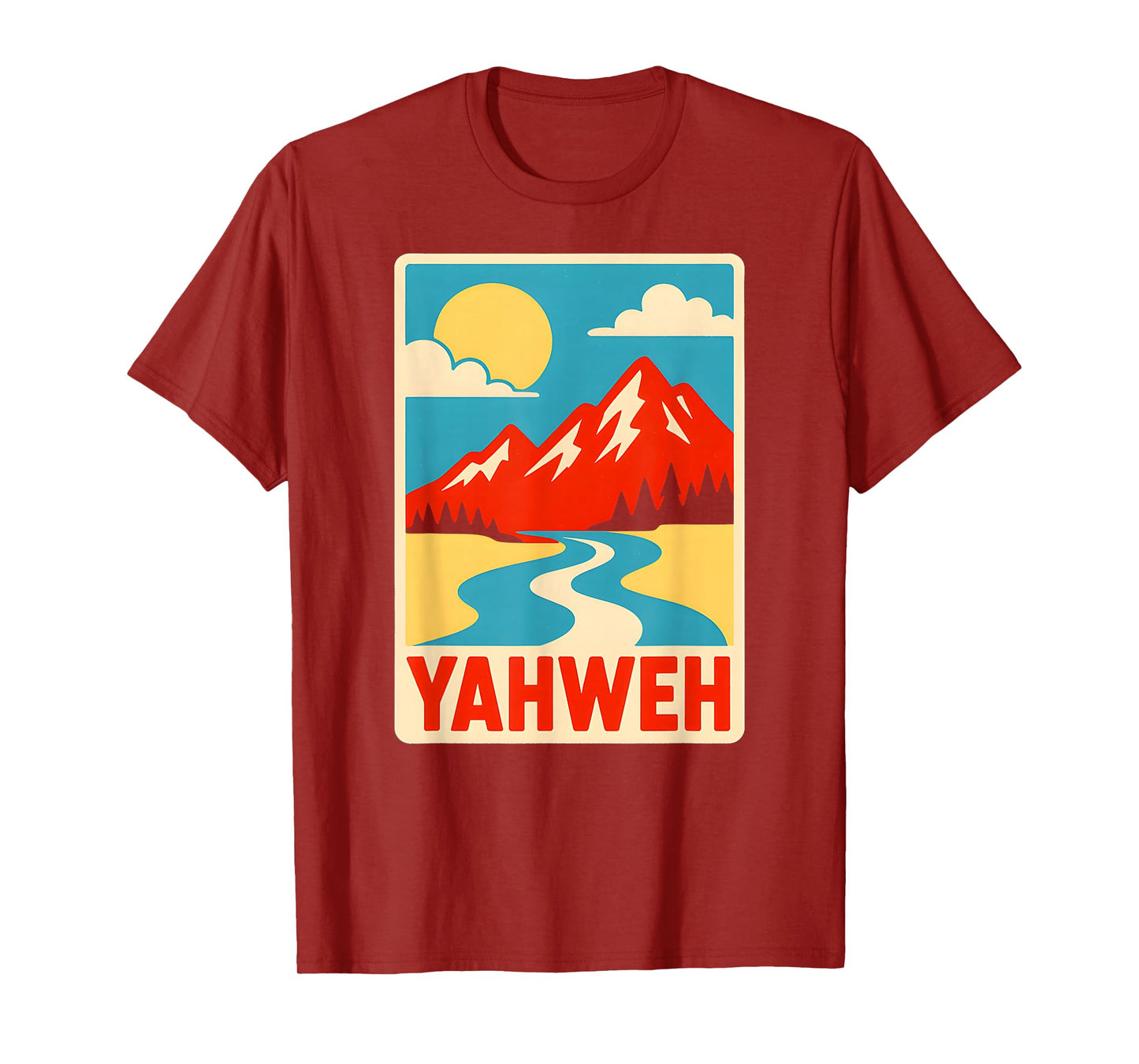 Faith Yahweh Vintage Mens Christian Religious T-Shirt