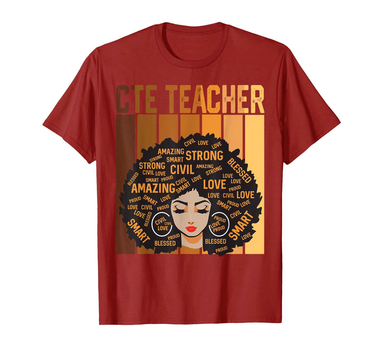 CTE Teacher Afro African American Women Black History Month T-Shirt