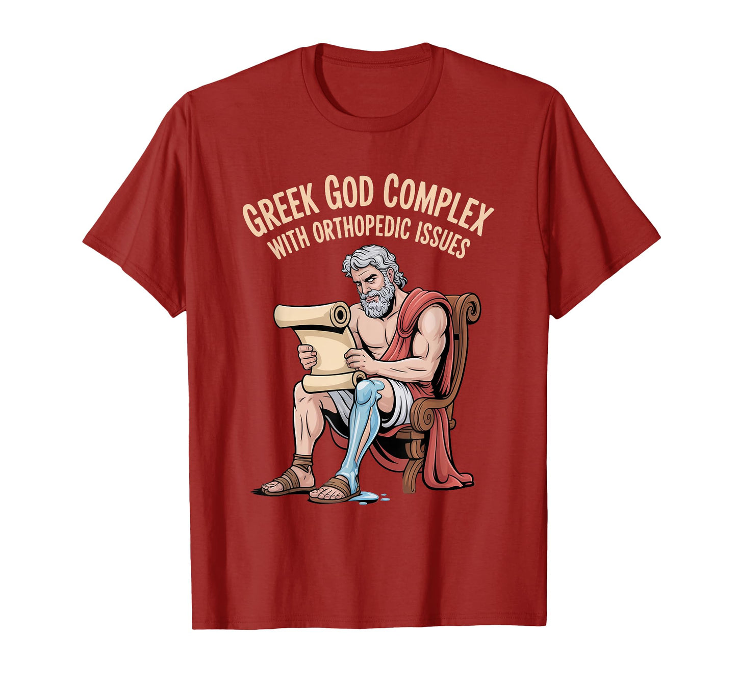 Greek God Achilles Humor for Orthopedic Recovery T-Shirt