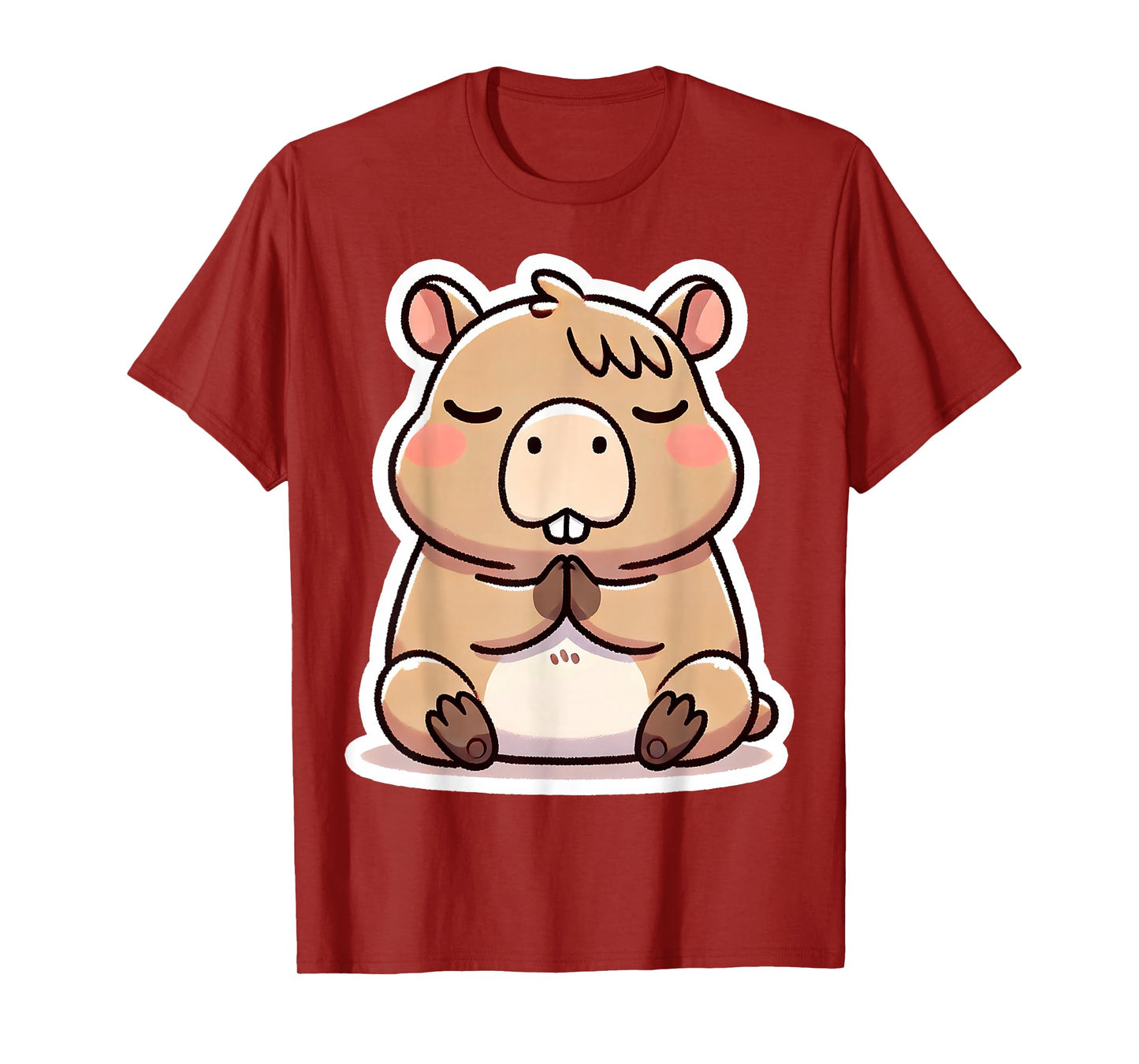 Capybara Praying to Jesus Christ Cute Christian Kid God Pray T-Shirt