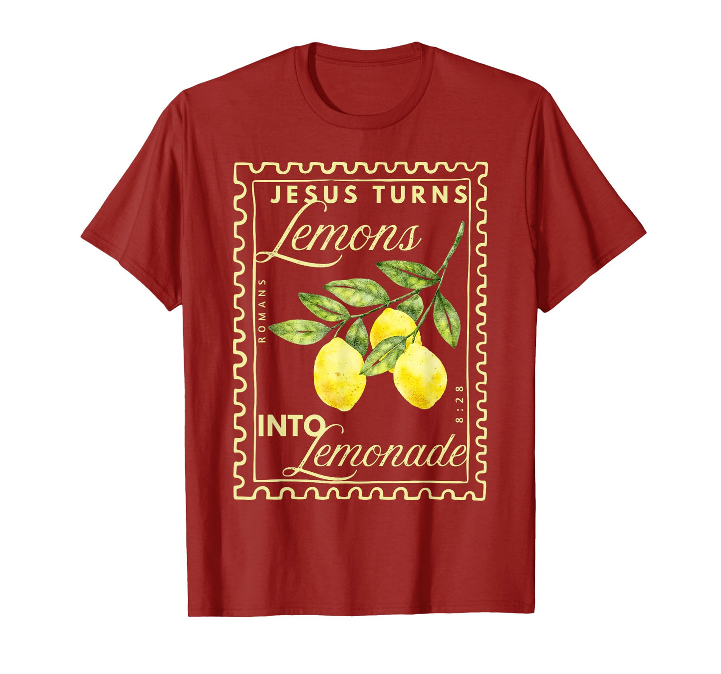 Retro Jesus Turns Lemons Into Lemonade Christian Bible Verse T-Shirt