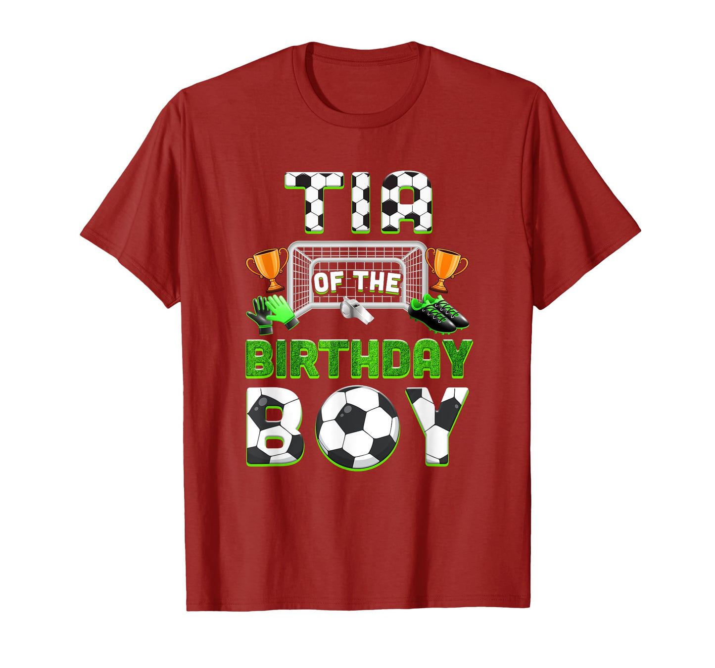 Tia Of The Birthday Boy Soccer Family Matching Party T-Shirt