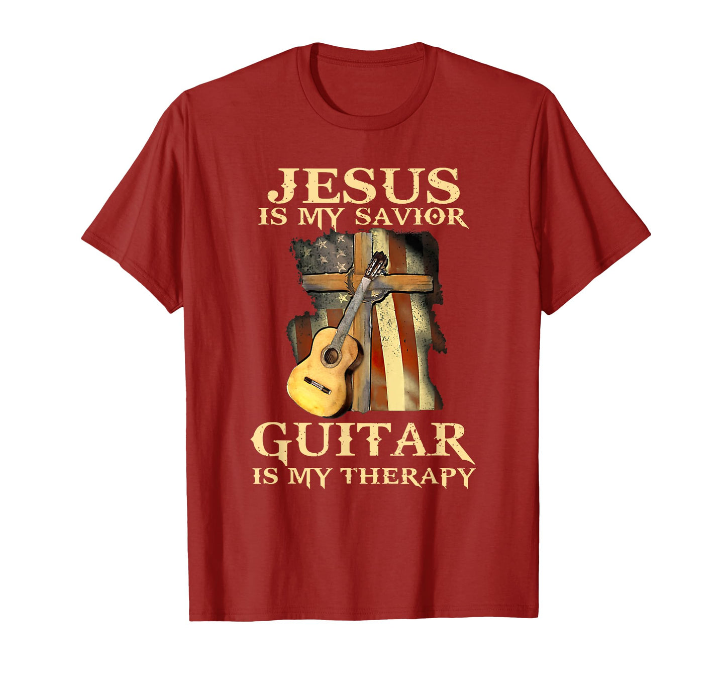 Jesus Is My Savior Guitar Is My Therapy T-Shirt