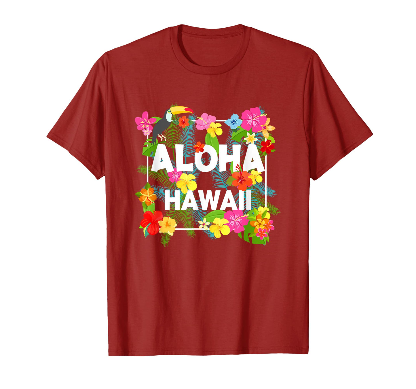 Aloha Hawaii Hibiscus Flowers Aesthetic Design For Men Women T-Shirt