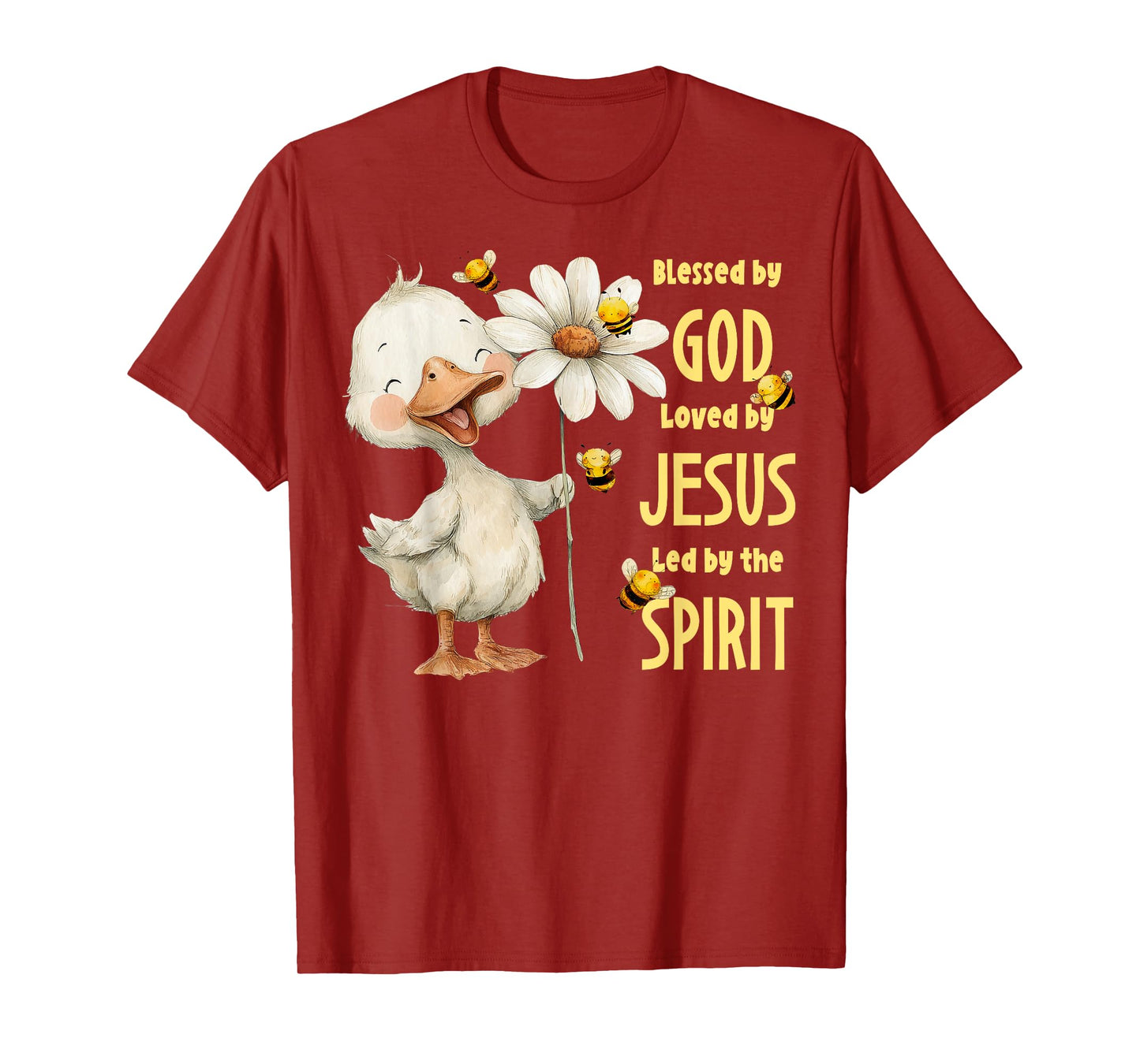 Christian Child Blessed by God Loved by Jesus Silly Goose T-Shirt