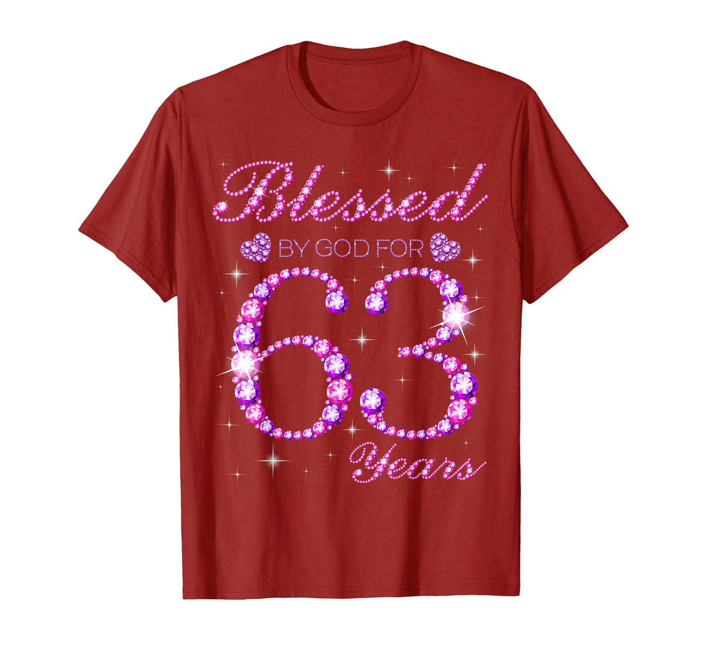 Blessed by God for 63 Years Old 63rd Birthday Party T-Shirt