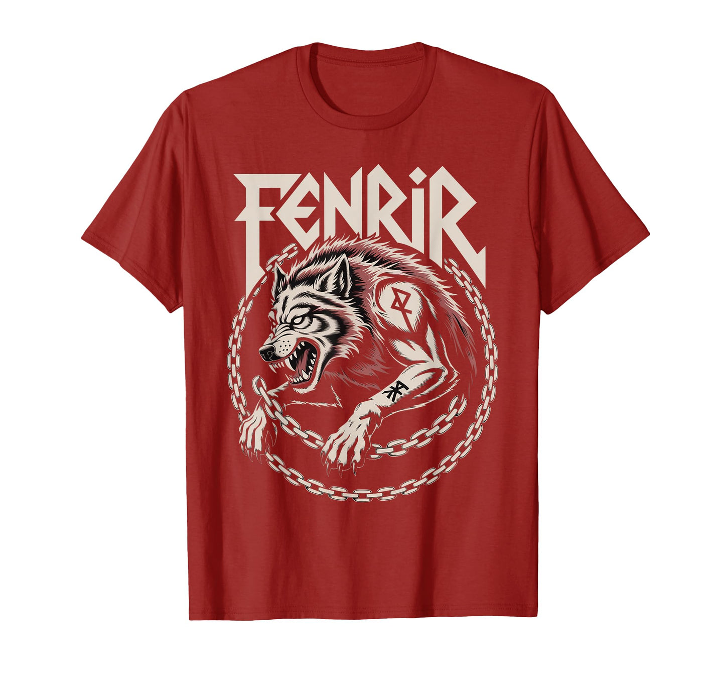 Fenrir Wolf Norse Mythology Pagan Nordic Wolf Viking Celtic T-Shirt