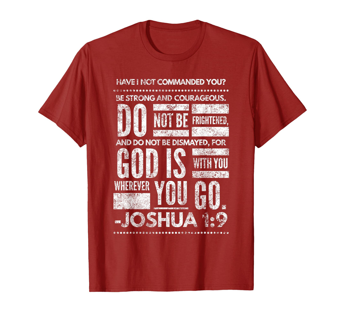 Joshua 1:9 Jesus Sermon New Testament Christian Bible Gift T-Shirt