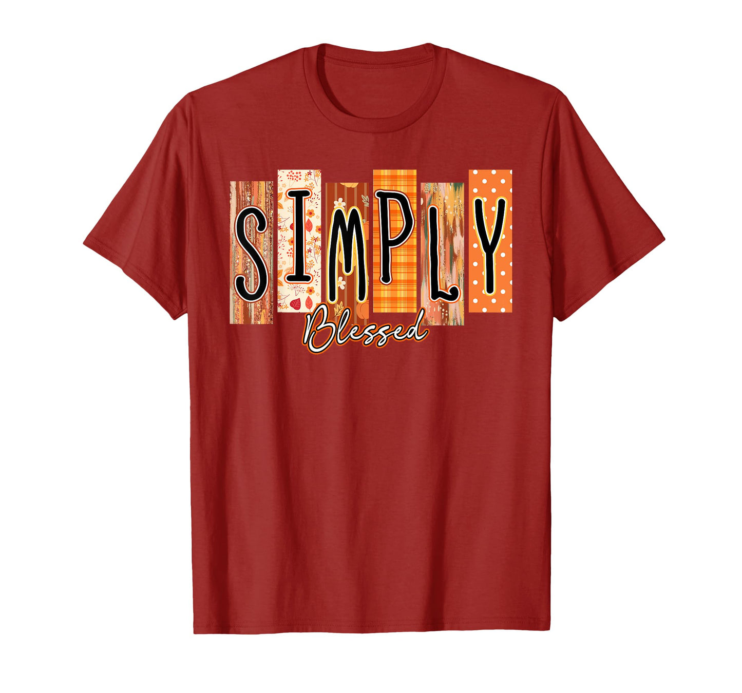 Simply Blessed Bible Verse Fall Christian Pumpkin T-Shirt