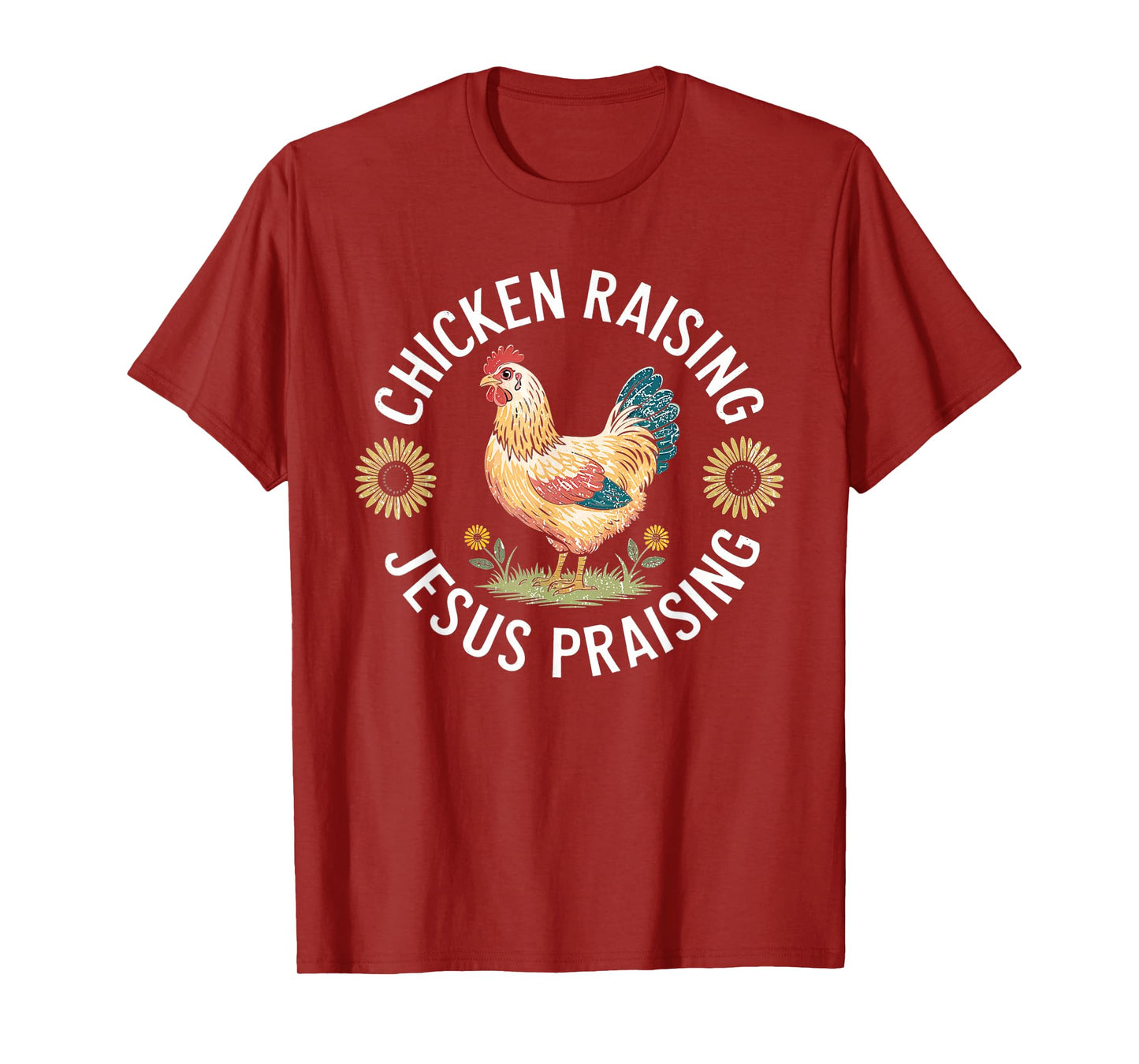 Retro Vintage Chicken Raising & Jesus Praising T-Shirt