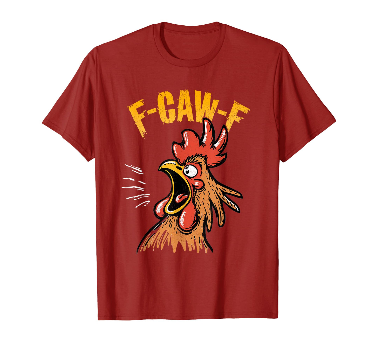 Vintage F-Caw-F Chicken F-CAW-F Funny Chicken Rooster Humor T-Shirt