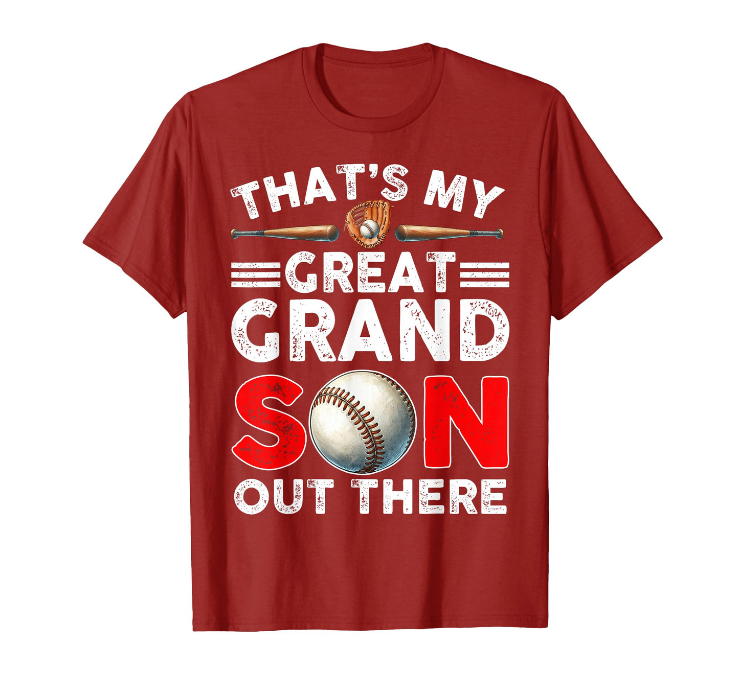 Vintage That's My Great Grandson Out There Baseball Womens T-Shirt