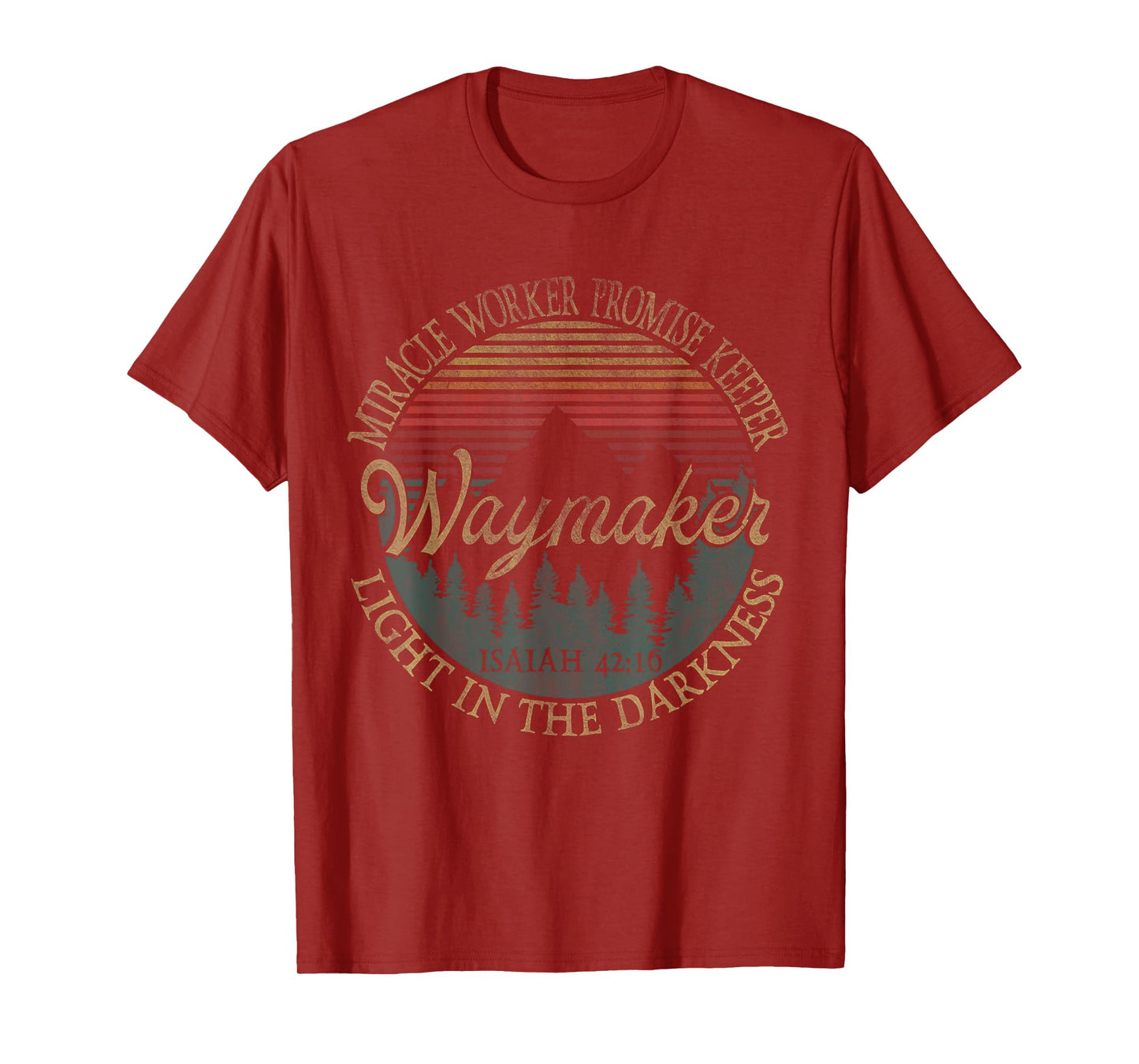 waymaker miracle worker promise keeper faith Bible Christian T-Shirt