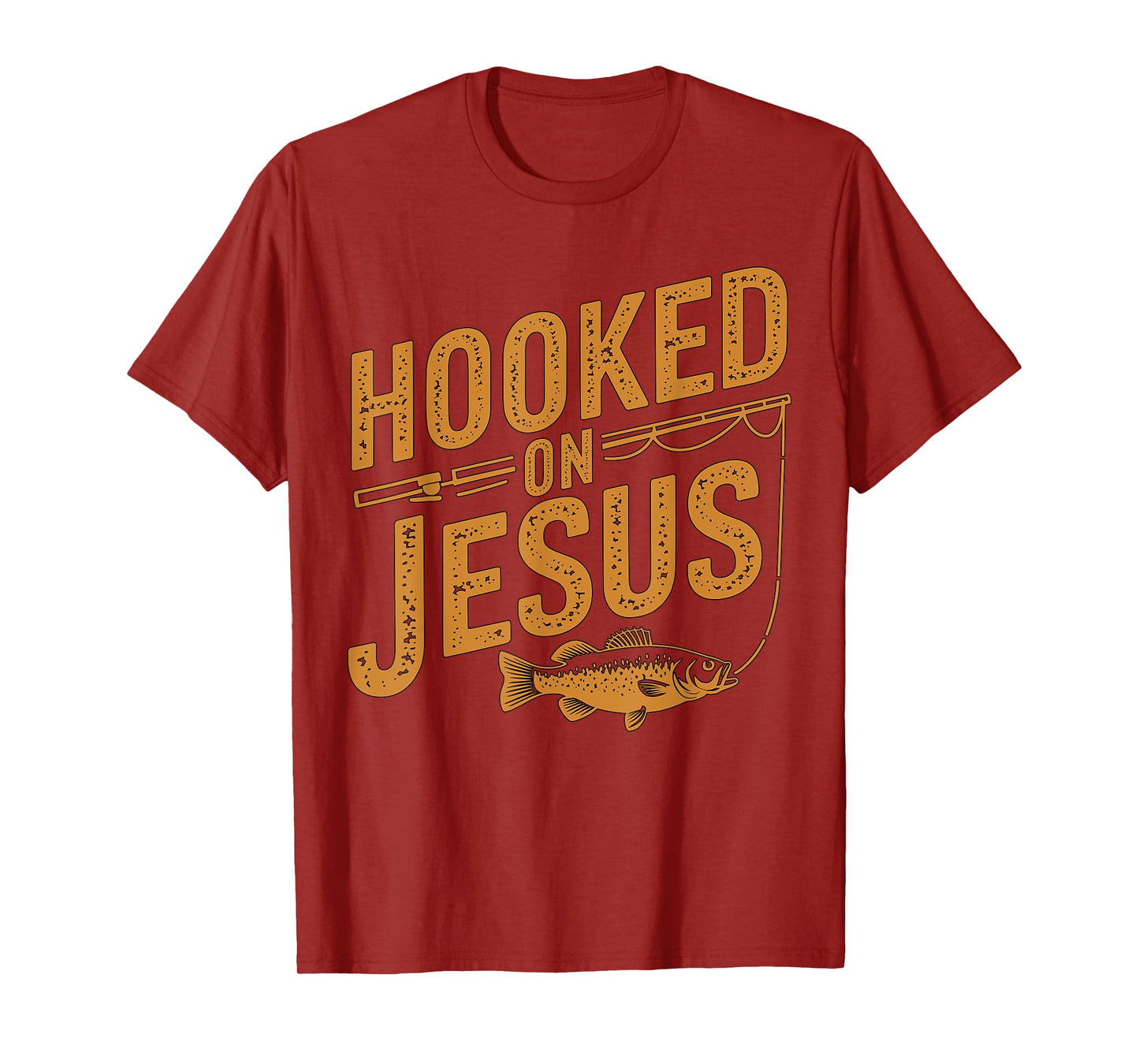 Hooked on Jesus Fishing Christian T-Shirt