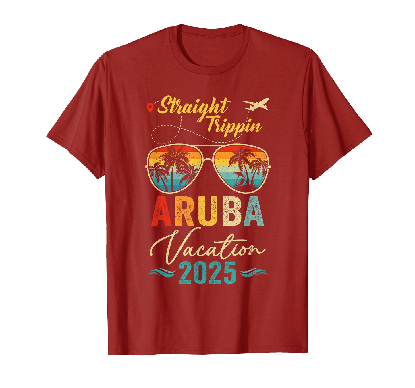 Straight Trippin Aruba 2025 Family Summer Vacation T-Shirt