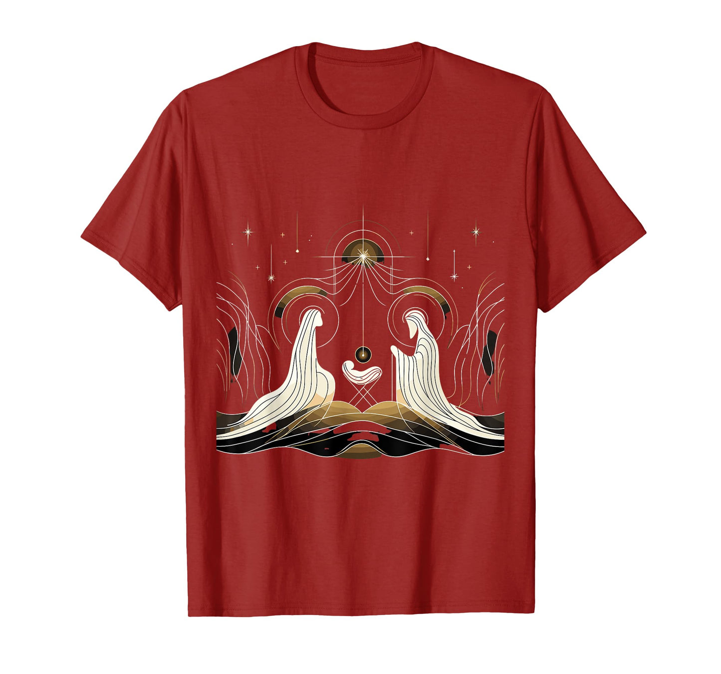 Minimalist Nativity Scene - Christmas Art T-Shirt