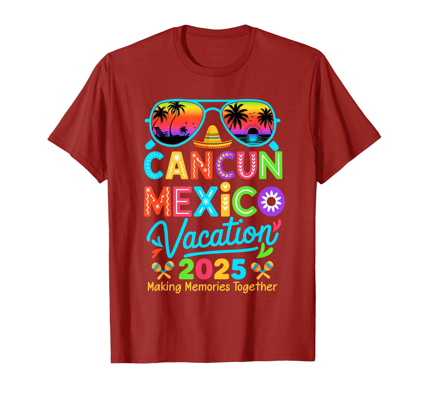Cancun Mexico Vacation Beach 2025 Trip Matching Group Squad T-Shirt