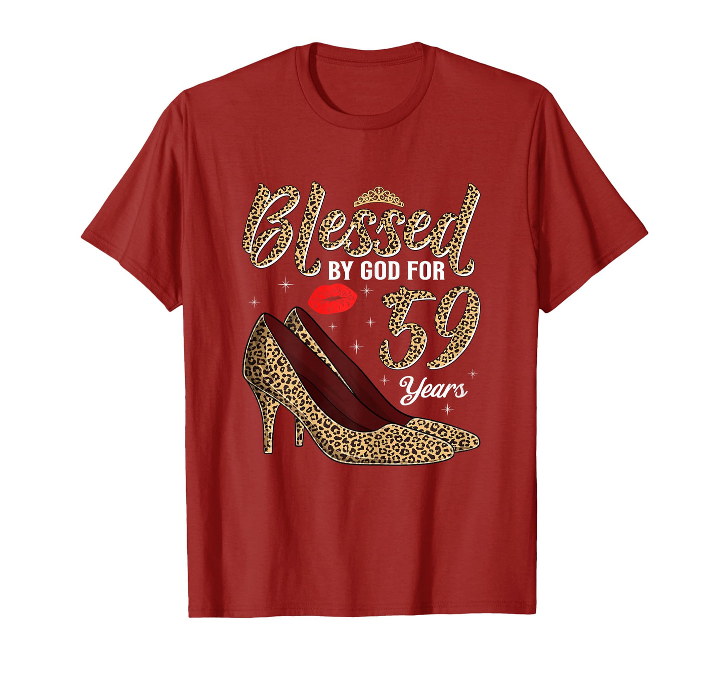 Blessed by God for 59 Years Old Ladies 59th Birthday T-Shirt