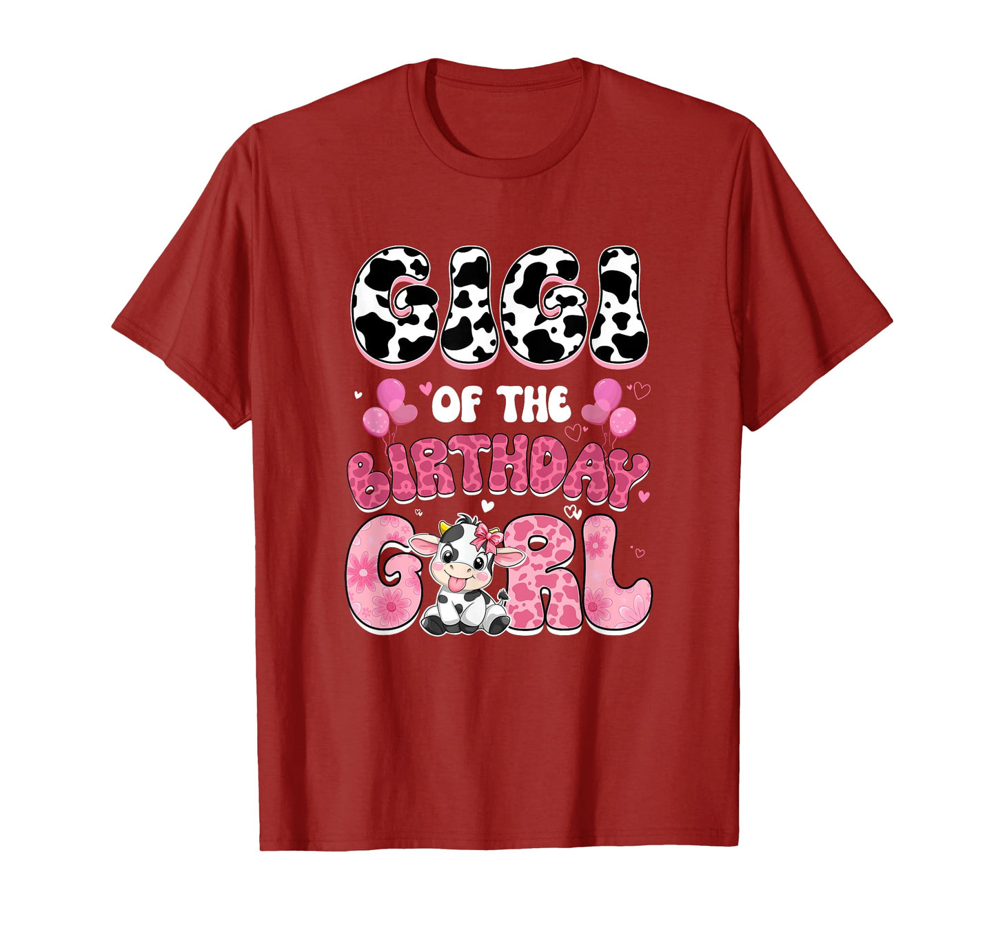 Gigi of The Birthday Girl Cow Farm Family 1St Birthday T-Shirt