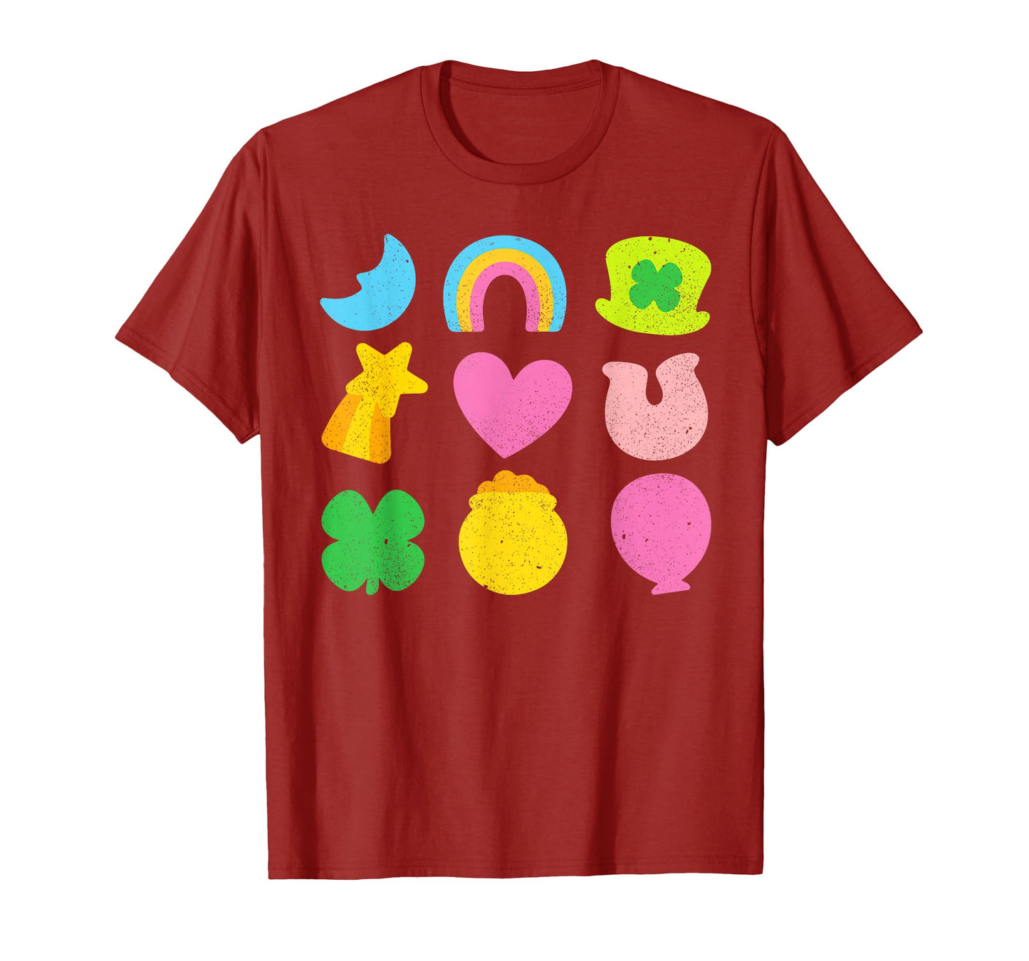 Lucky Charm Patricks Day Pot Of Gold Irish Shamrock Rainbow T-Shirt
