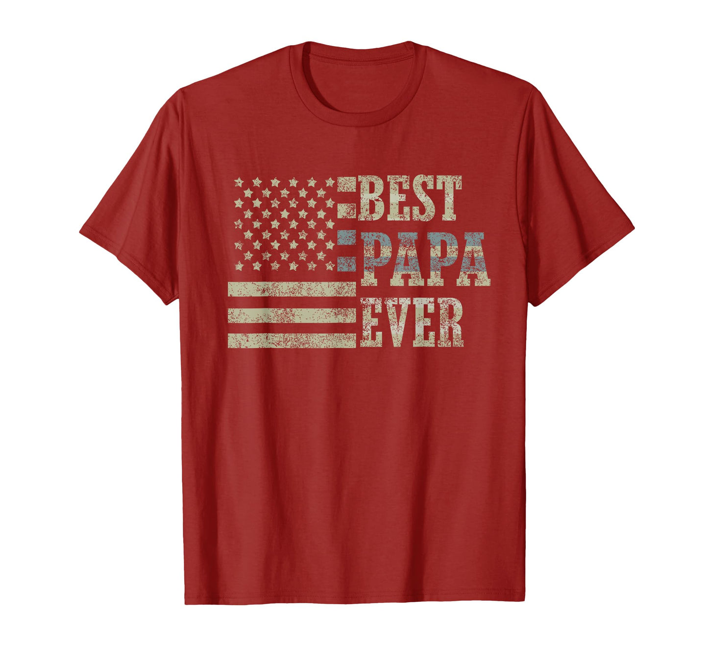 Best Papa Ever American Flag USA Flag T-Shirt