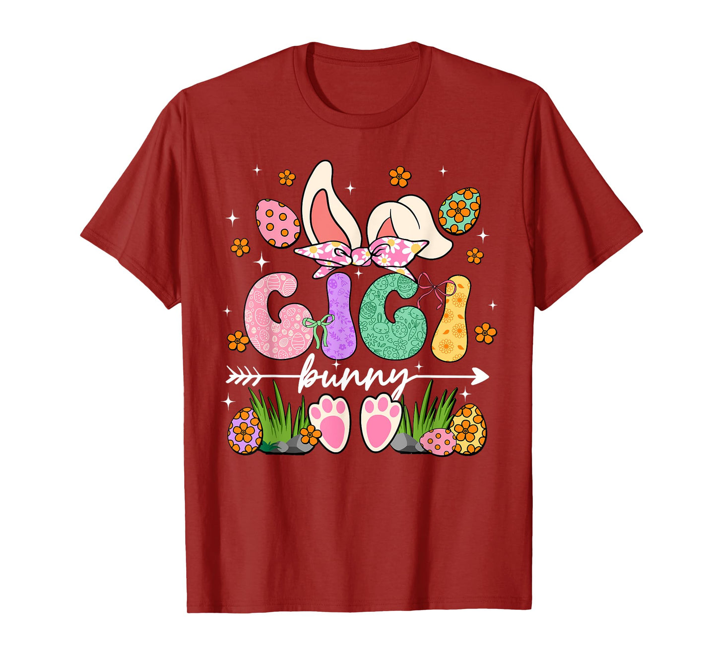 Gigi Bunny Rabbit Ears Family Group Happy Easter Day T-Shirt