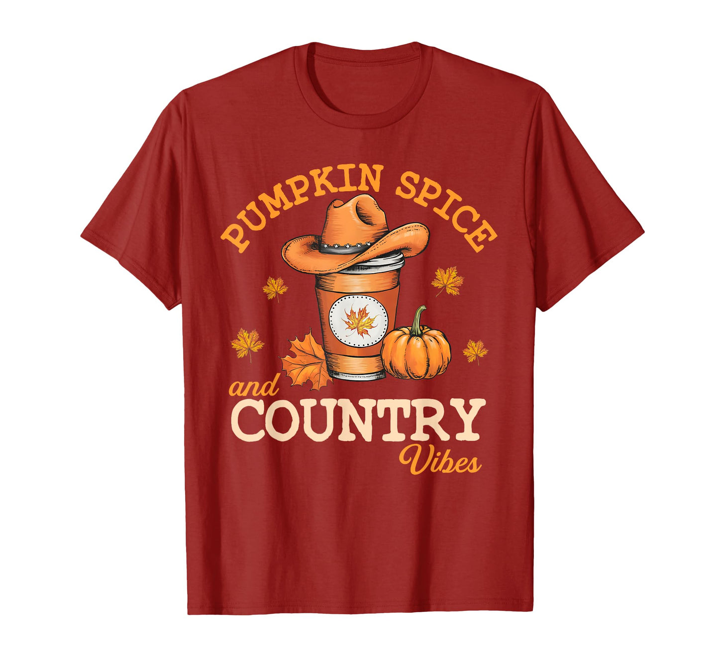 Pumpkin Spice And Country Vibes Western Fall Autumn Howdy T-Shirt