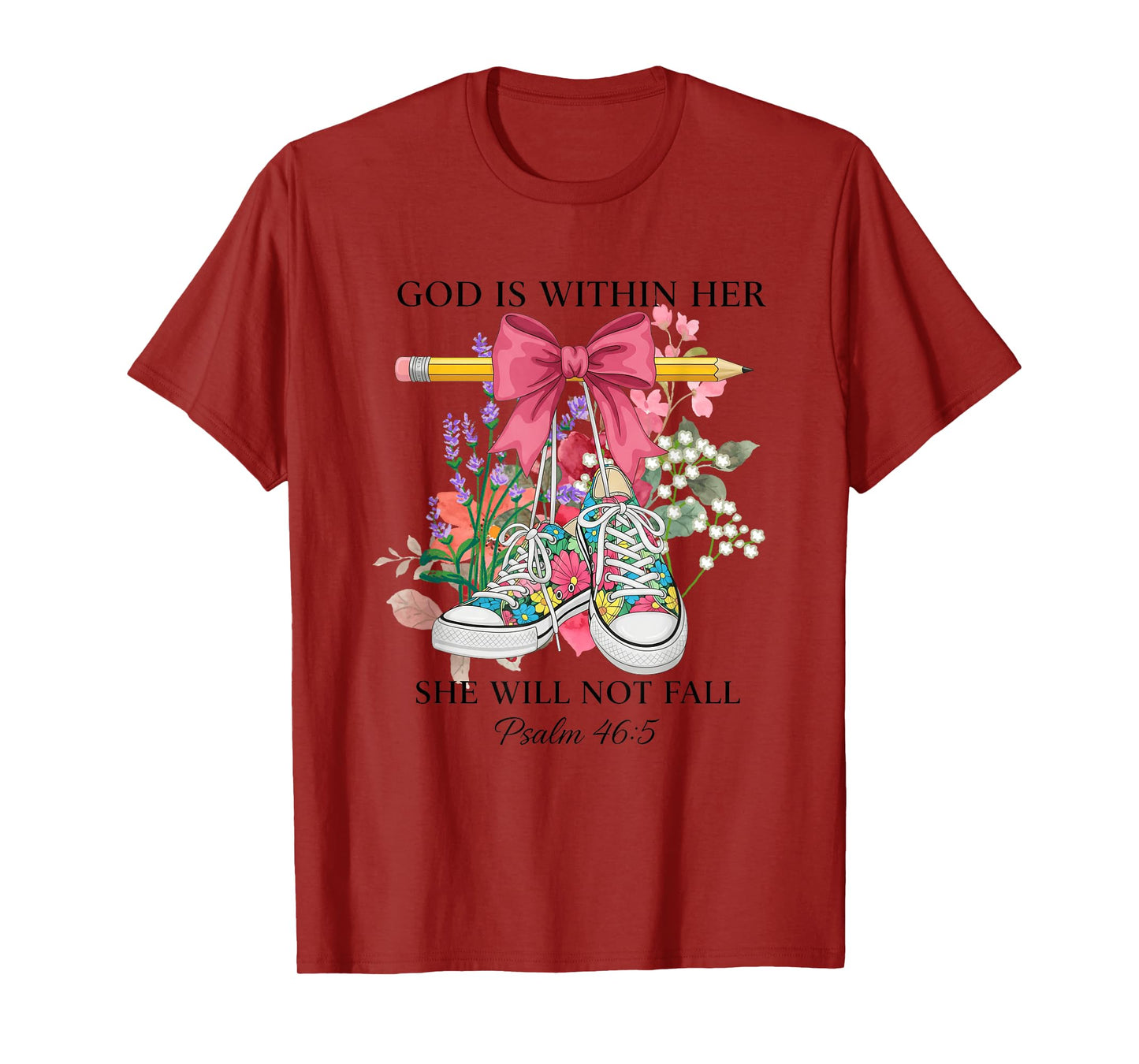 God is Within Her She Will Not Fall Art T-Shirt