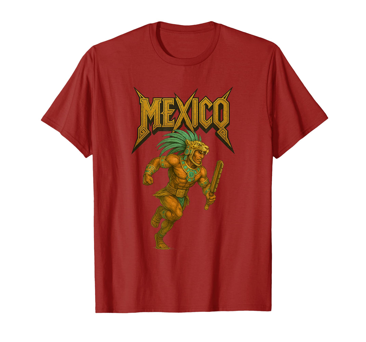 Mayan Aztec Ancient Mythology Jaguar Warrior Mexican God T-Shirt