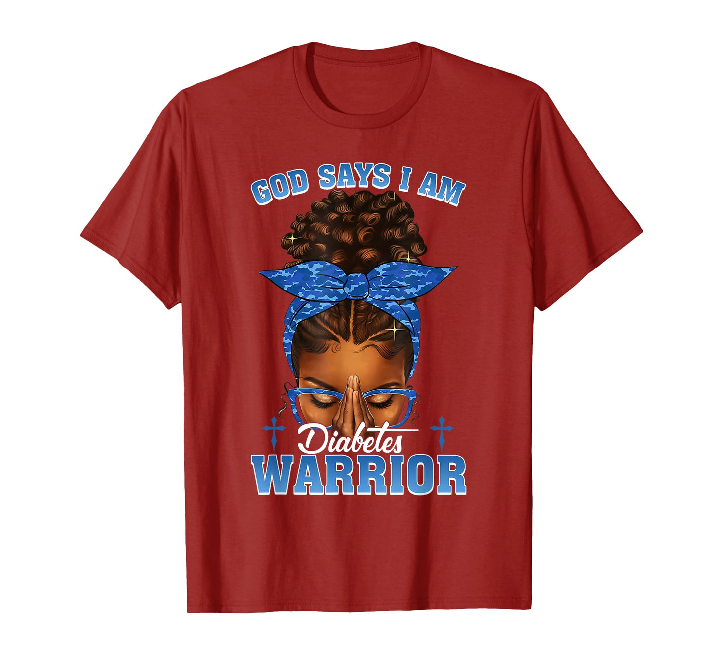 Diabetes Warrior Faith Strong Black Women Gift T-Shirt